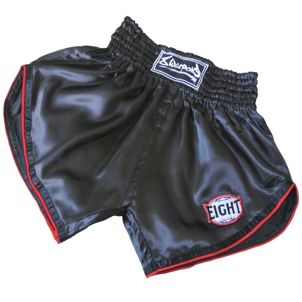 Short de Muay Thai 8 Weapons Retrofight - Noir/Rouge