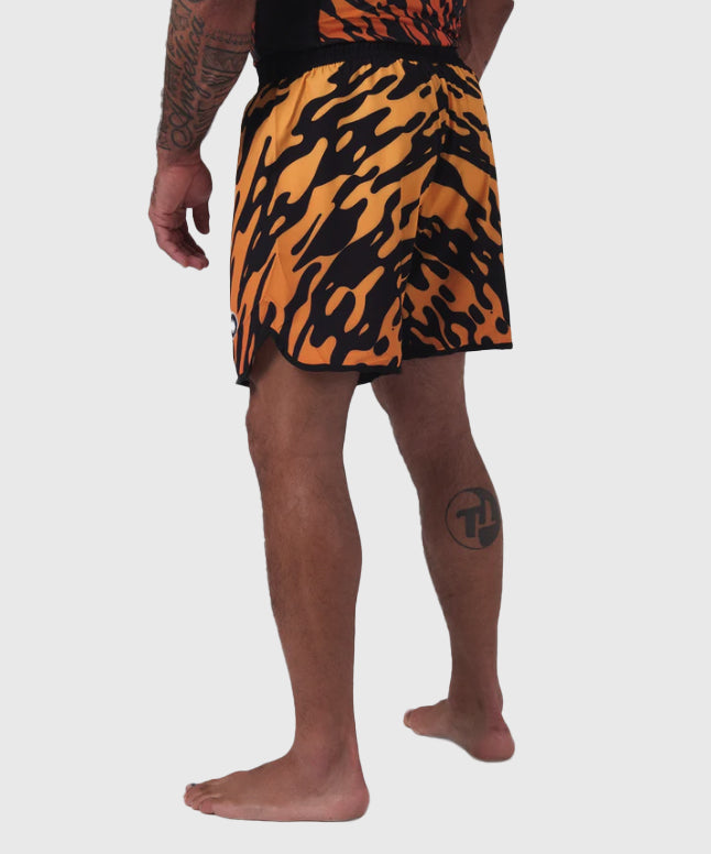 Kingz Flame Fightshorts - Negro/Naranja