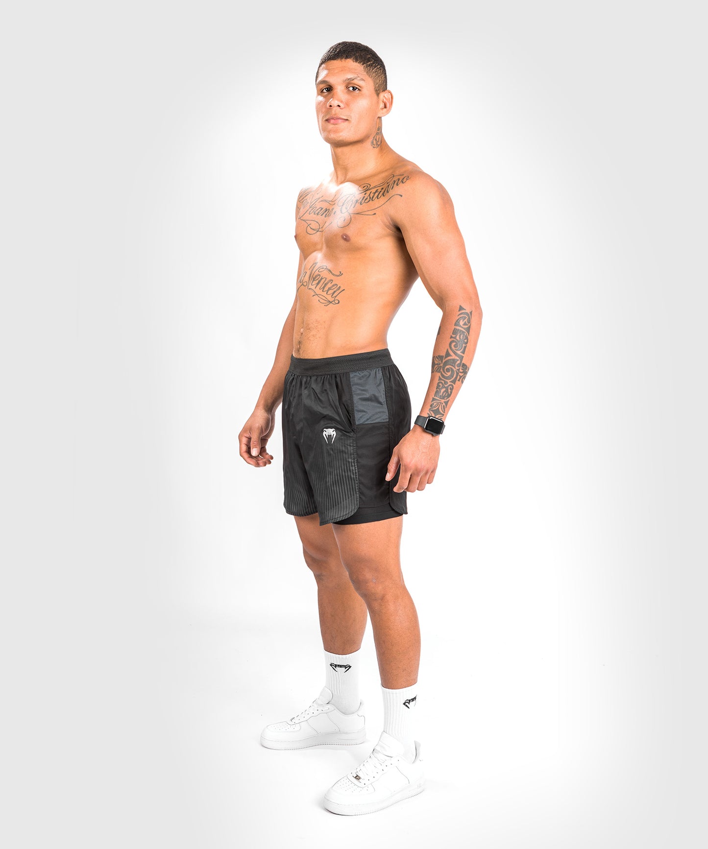 Short d'entraînement Venum Biomecha 2-en-1 - Noir/Gris