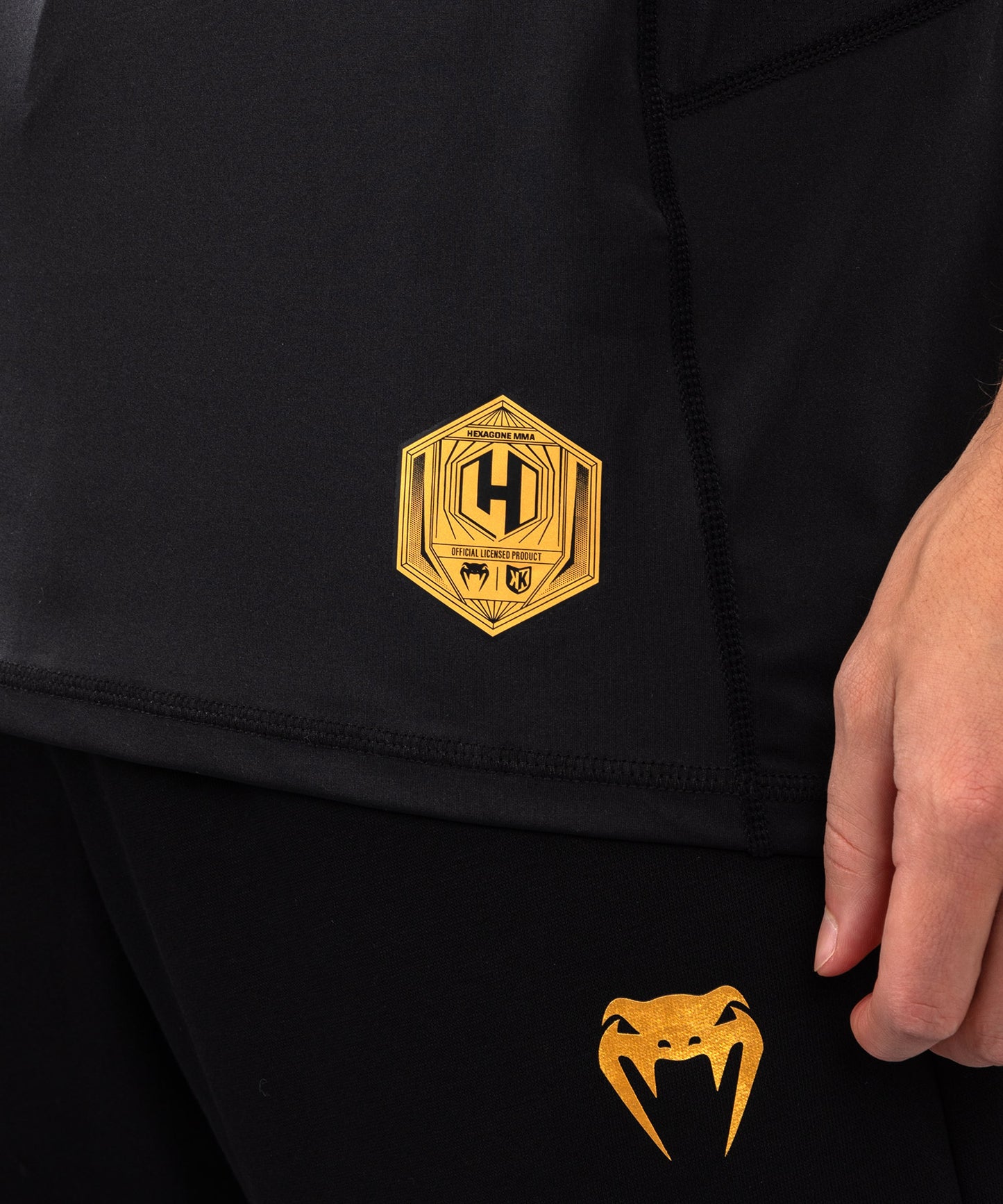 T-shirt Dry Tech Foot Korner x Venum Hexagon MMA Noir/Argent