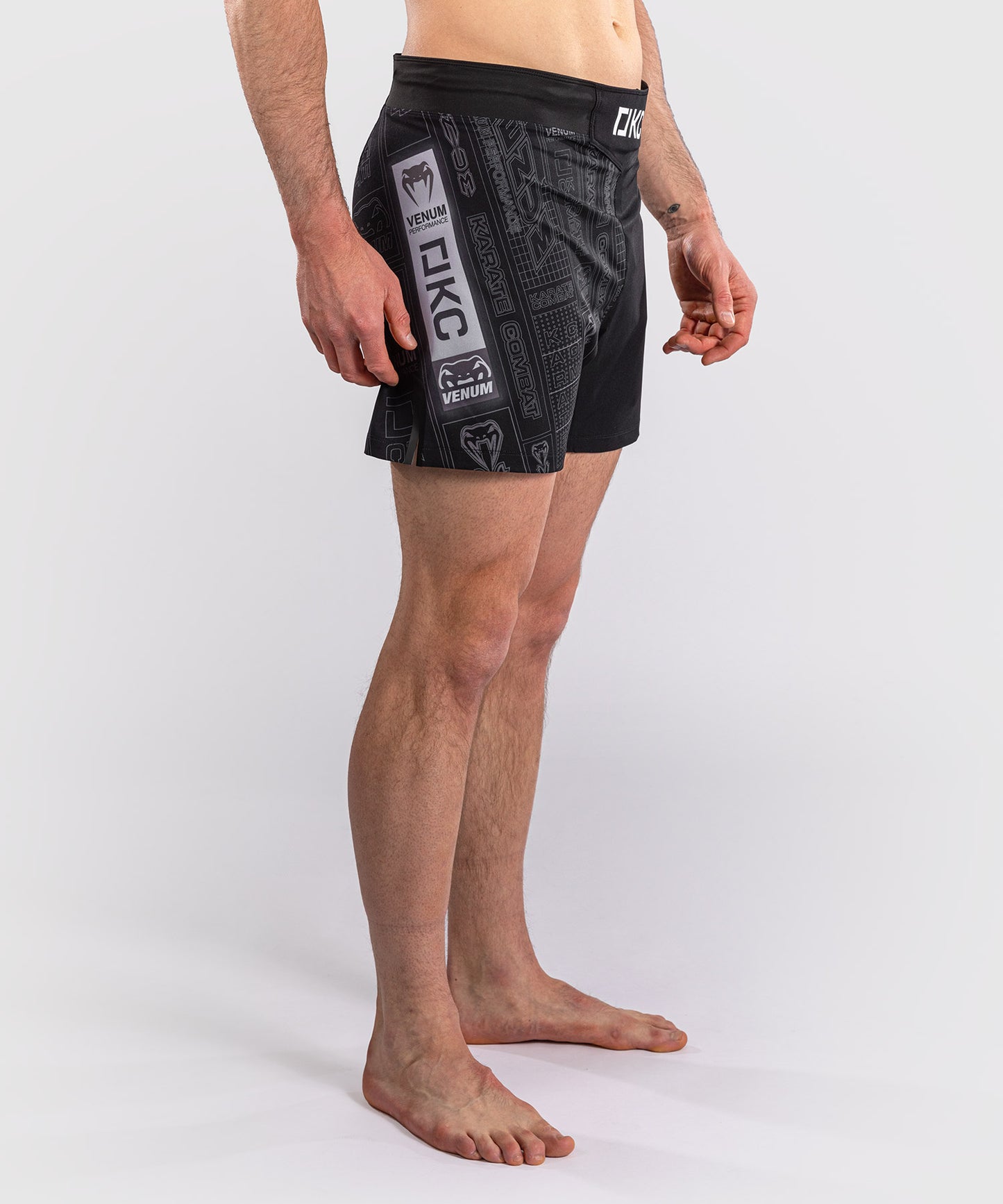 Karate Combat by Venum Fight Shorts - Black/Grey