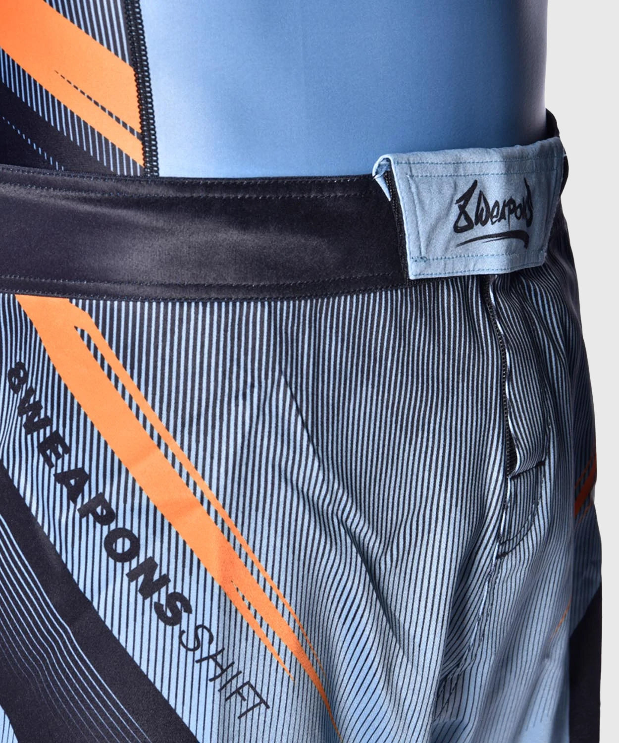 8 Weapons Shift Fight Shorts - Blue/Black/Orange