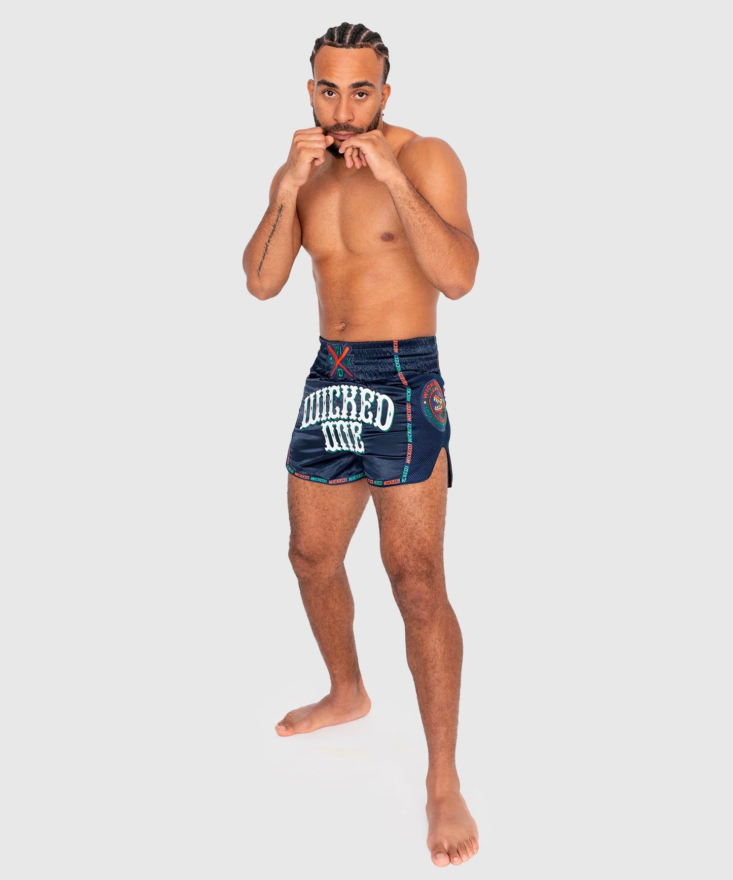Wicked One Bandido Muay Thai Shorts - Marineblau