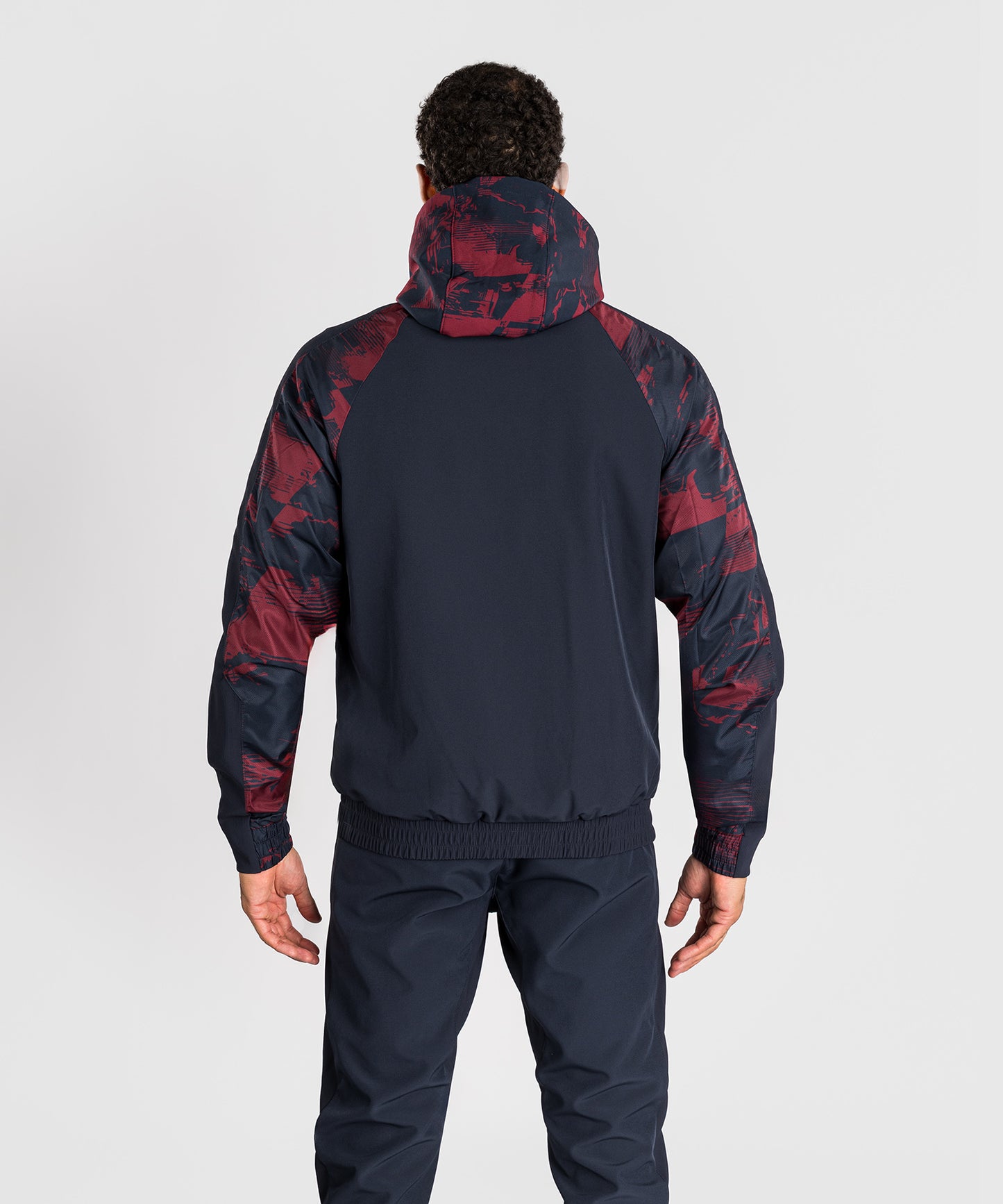 UFC Zenith by Venum Authentic Fight Week Zip Hoodie Herren - Marineblau/Burgunderrot/Silber