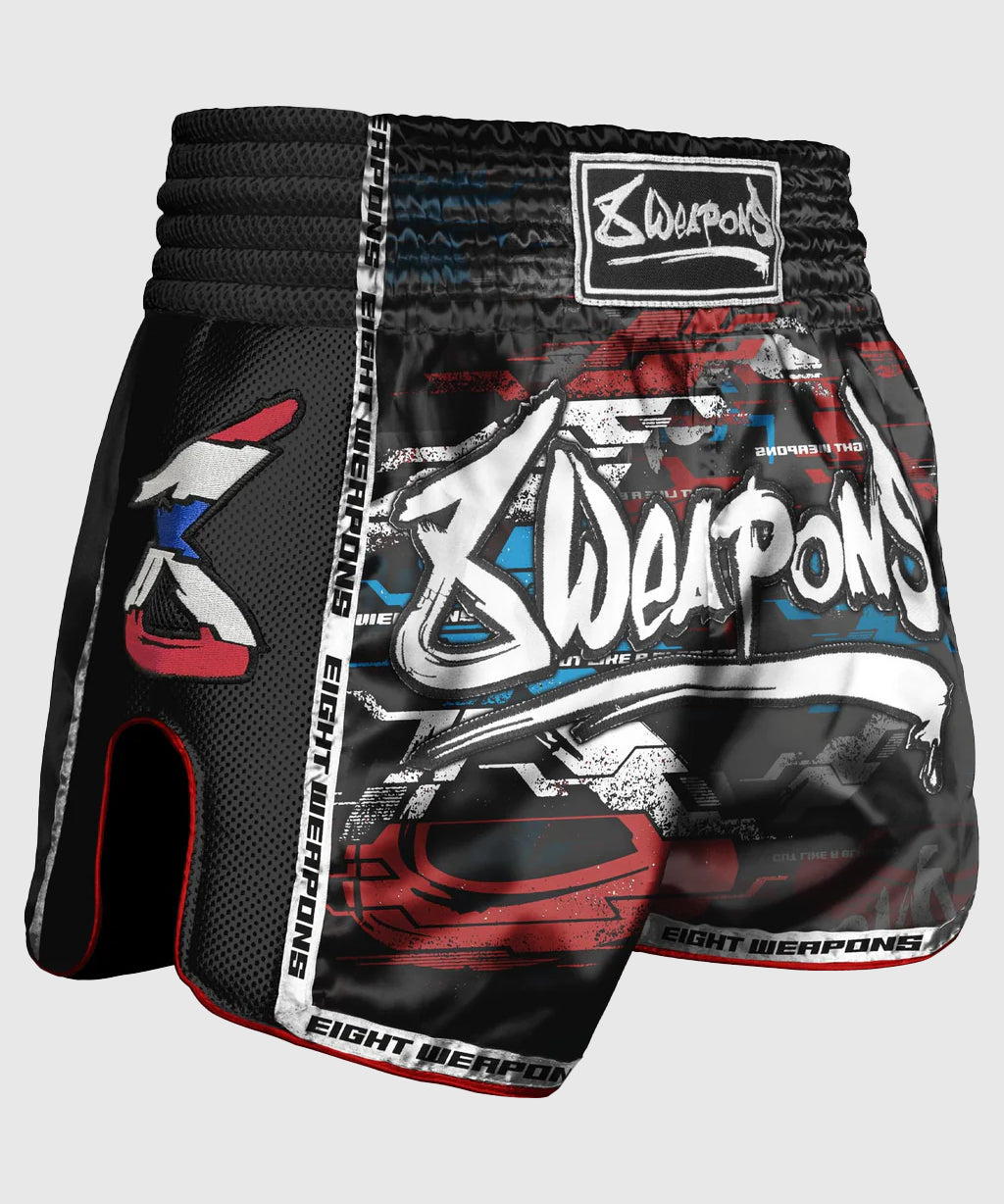 Short de Muay Thai 8 Weapons Cut Like A Blade 2.0 - Noir