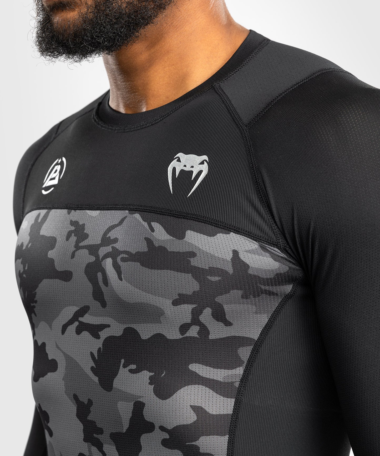Venum x Polaris Camiseta de Manga Larga Rashguard - Negro/Gris Tormenta