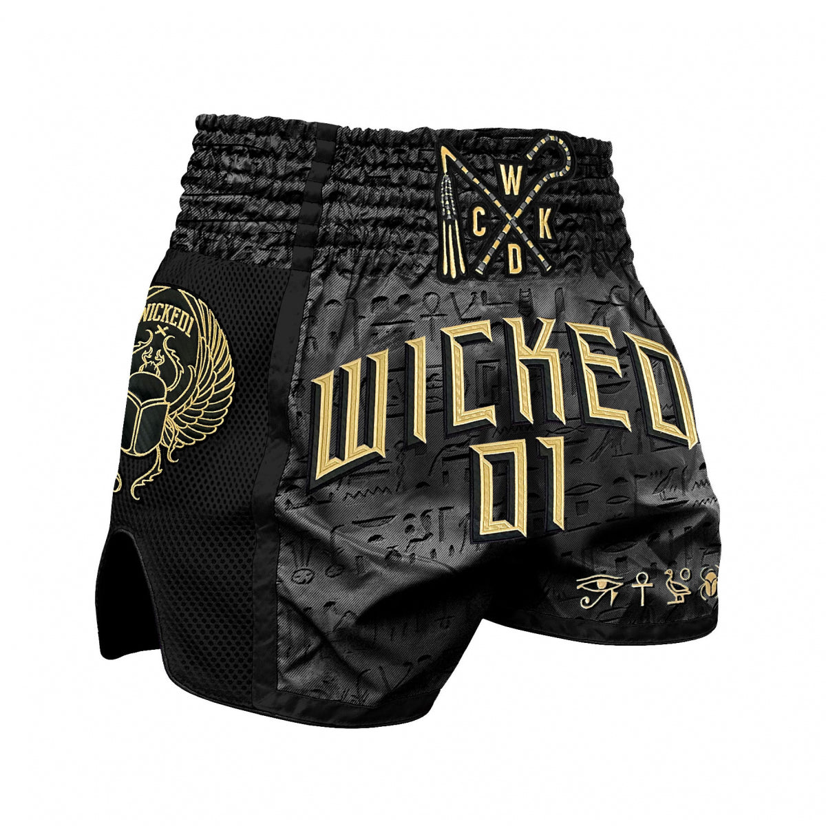 Short de Muay Thai Wicked One Pharaoh - Noir