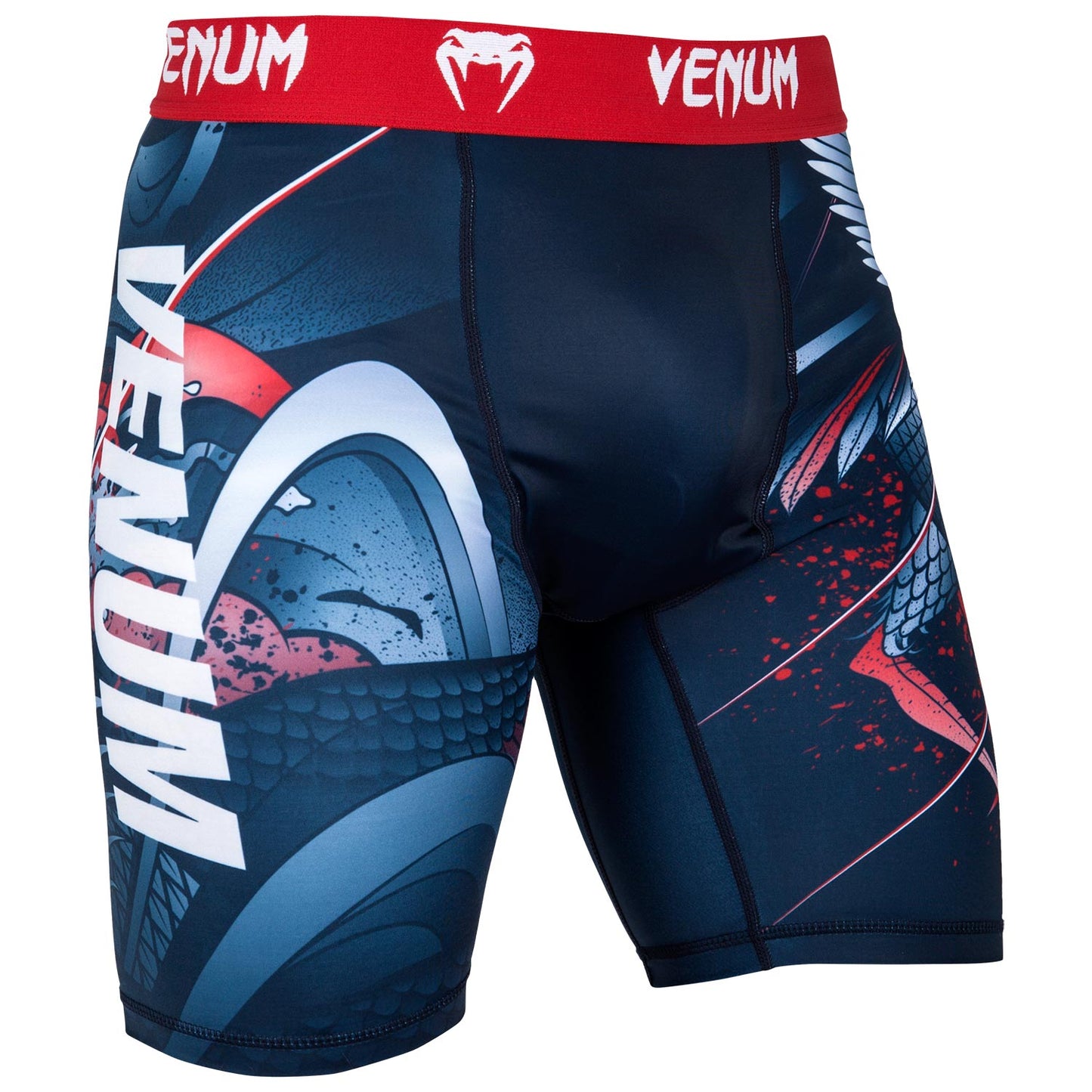 Short de compression Venum Rooster - Bleu Marine/Orange