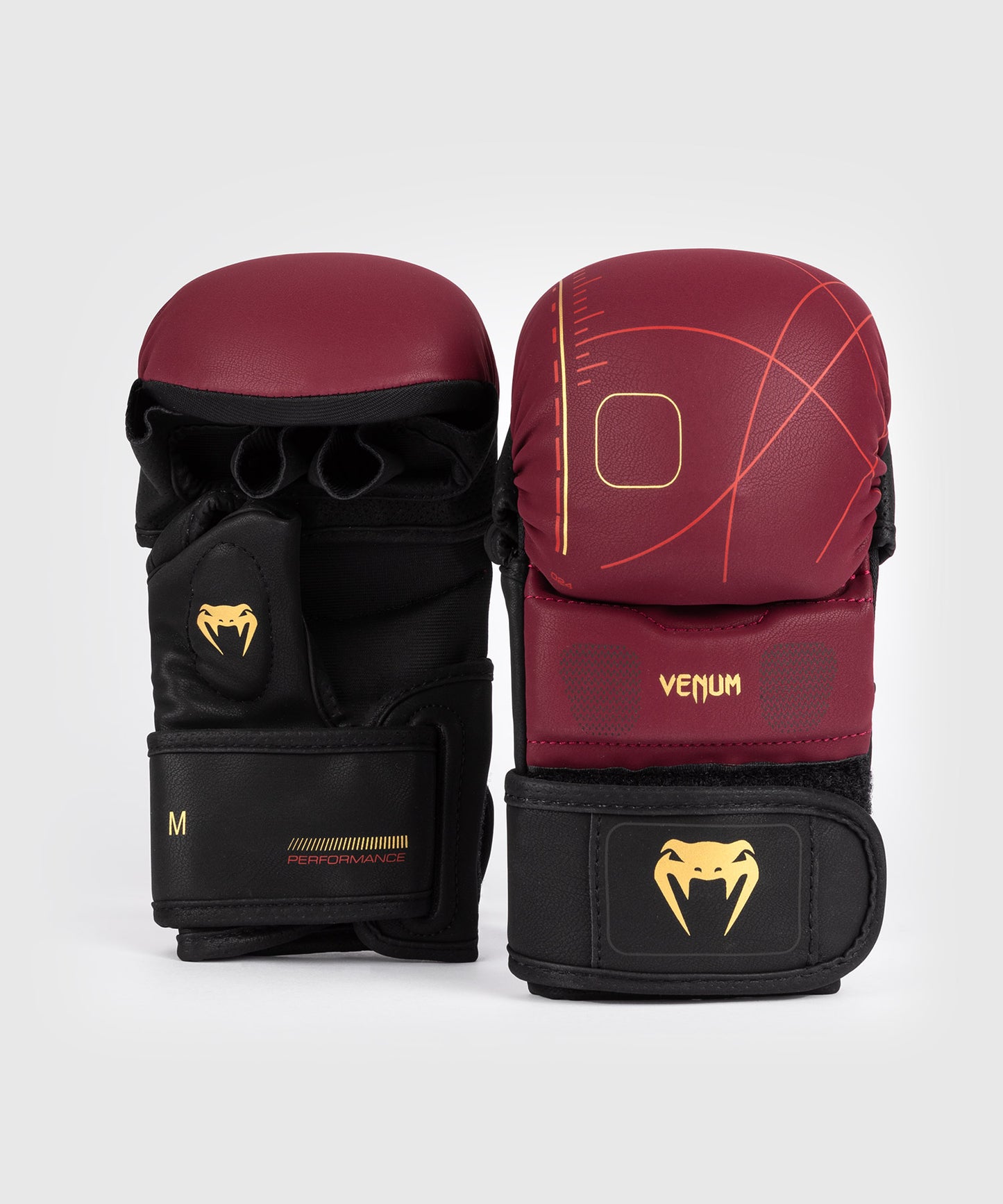 Venum Tactical XT Sparring Gloves - Black/Burgundy/Gold