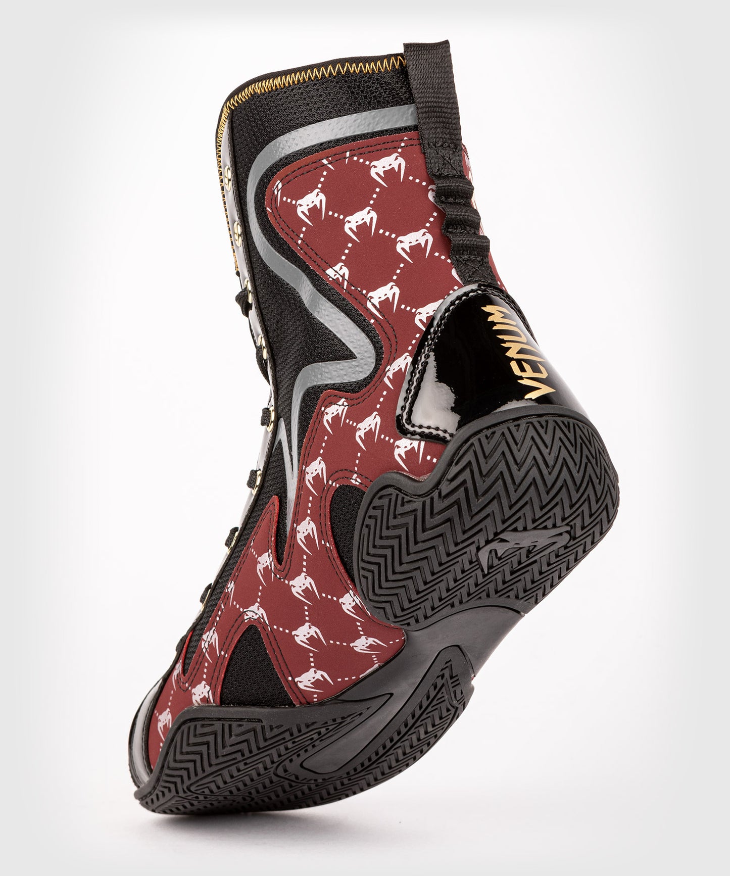 Chaussures de Boxe Venum Elite Evo Monogram - Noir/Bordeaux