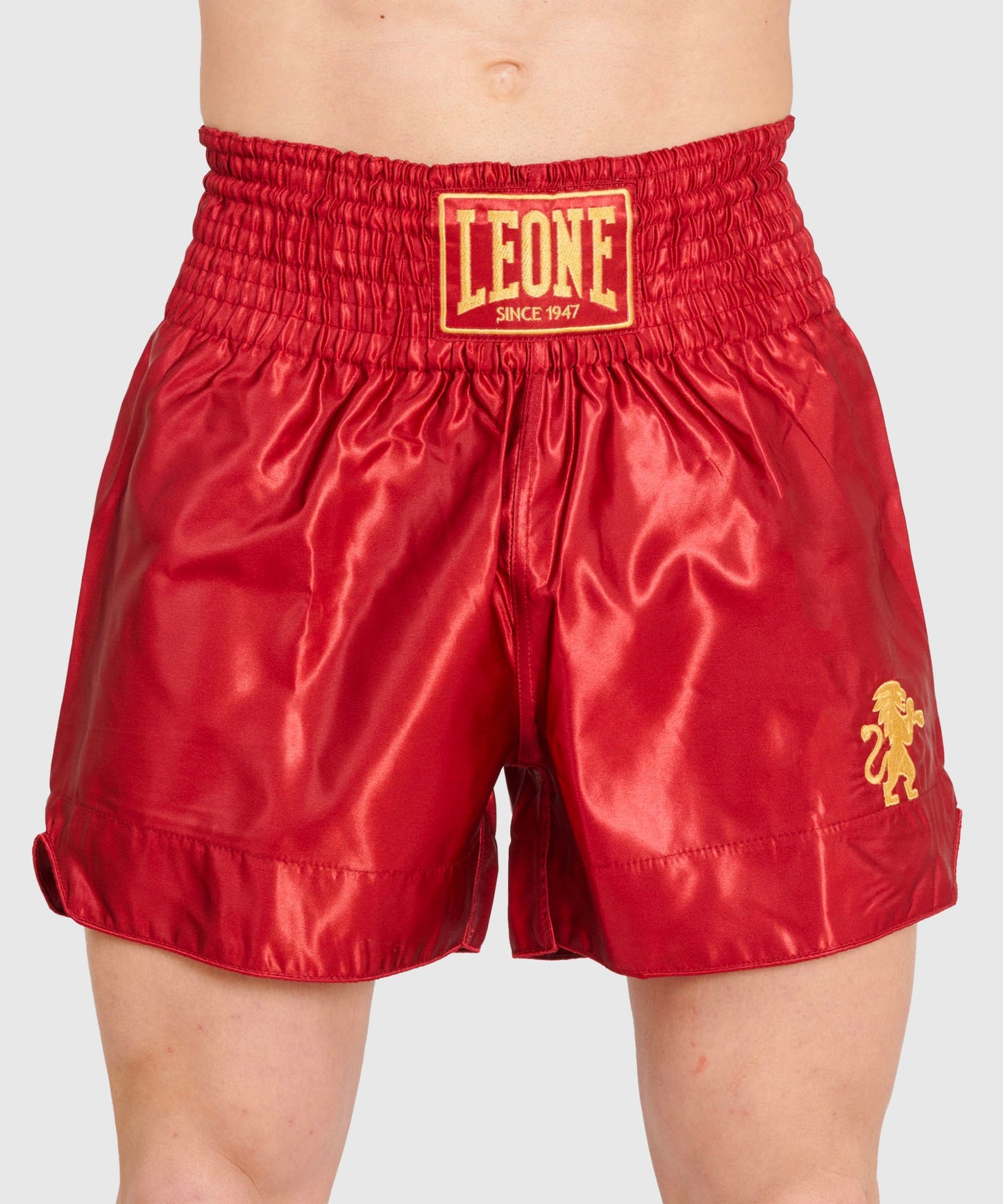 Leone Basic Pantalones de Muay Thai - Rojo