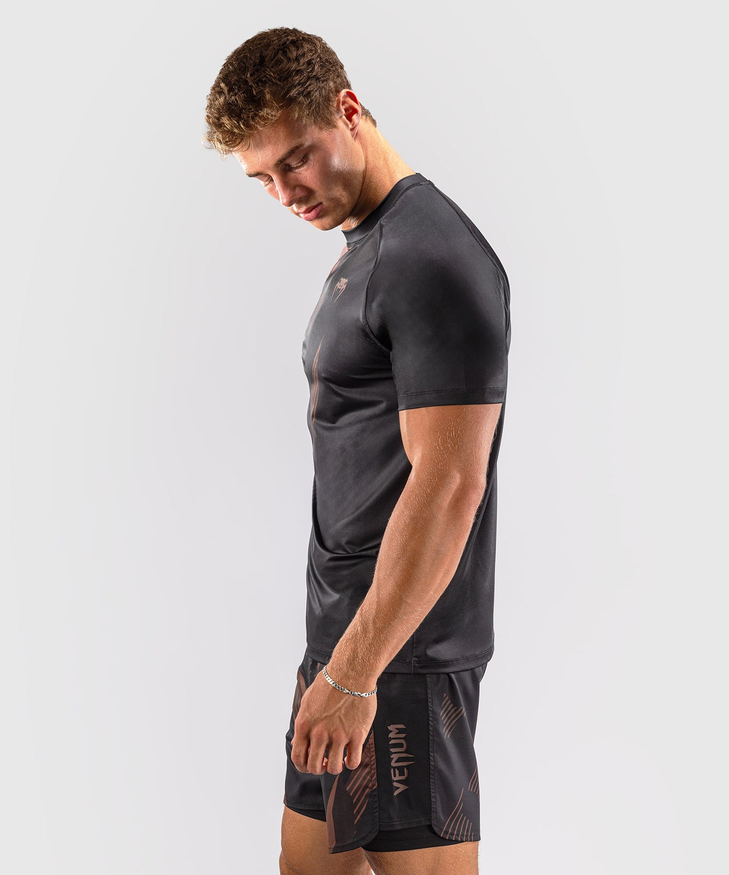 Venum No-Gi 6.0 Dry Tech T-Shirt - Black/Brown