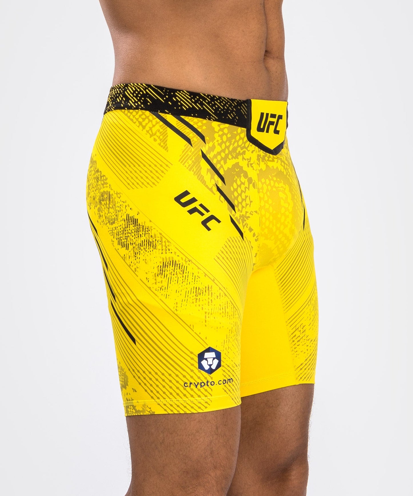 UFC Men's Compression Short Adrenaline by Venum Authentic Fight Night - Yellow