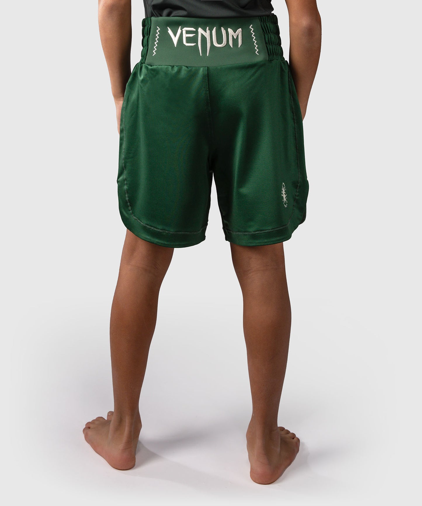 Venum Attack Pantalones Cortos de Boxeo Infantil - Verde Bosque/ Blanco Roto