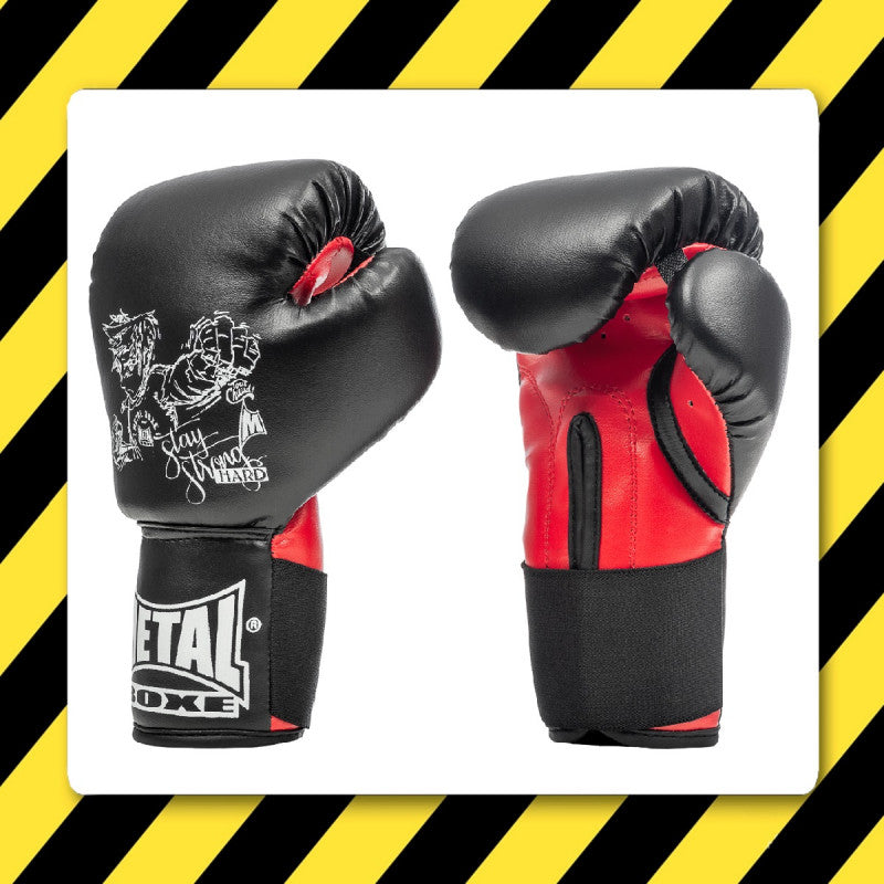 GANT DE BOXE METAL BOXE BABY - Noir/Rouge