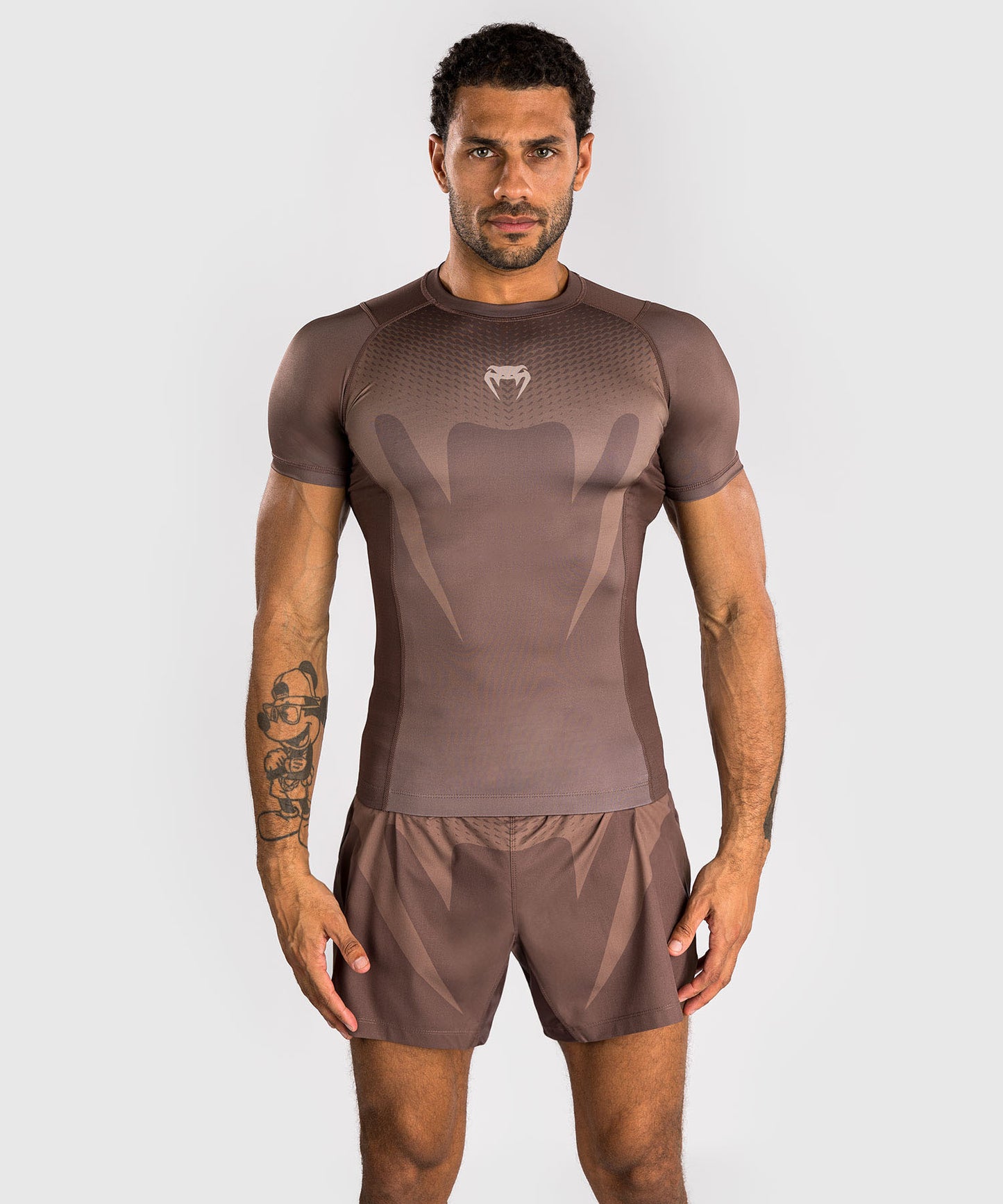 Venum No Gi Rashguards - Chocolate Brown