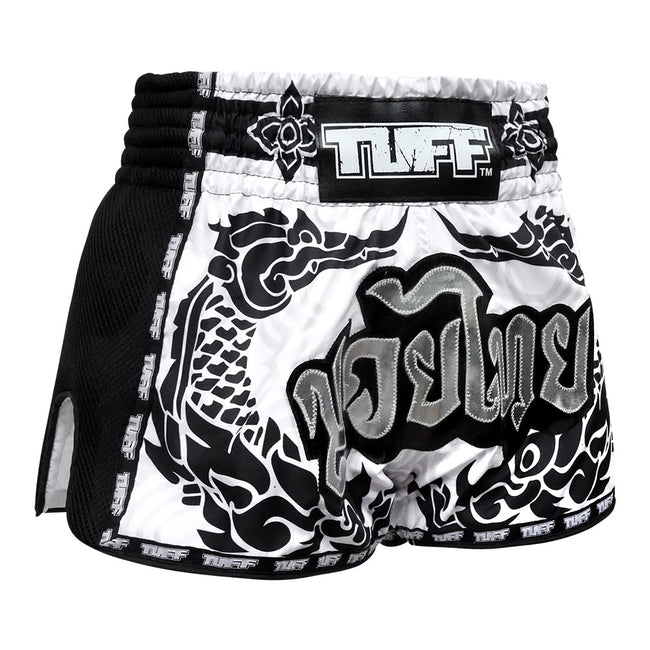 Tuff Retro Style The Great Hongsa Pantalones de Muay Thai - Blanco
