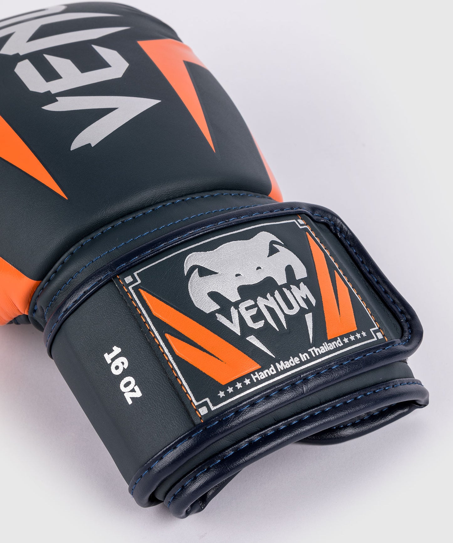 Gants de Boxe Venum Elite - Bleu Marine/Argent/Orange