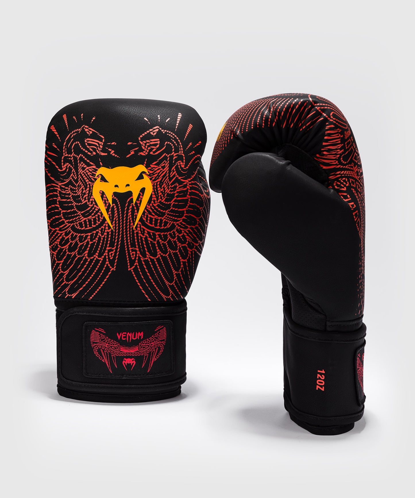 Gants de Boxe Venum Quetzal Fury - Noir/Rouge Fury/Mandarine