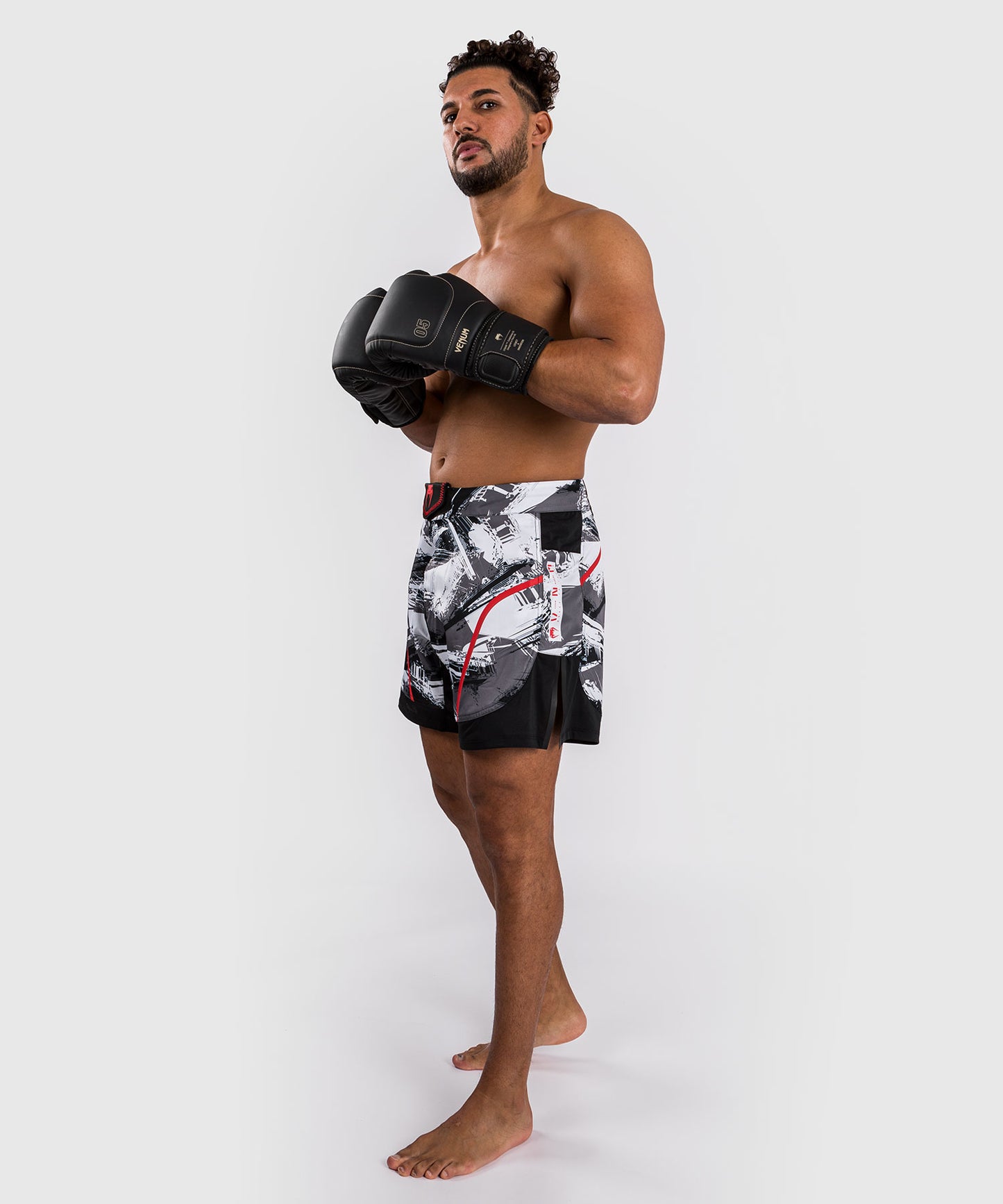 Venum Electron 3.0 Fight Shorts - Grau/Rot