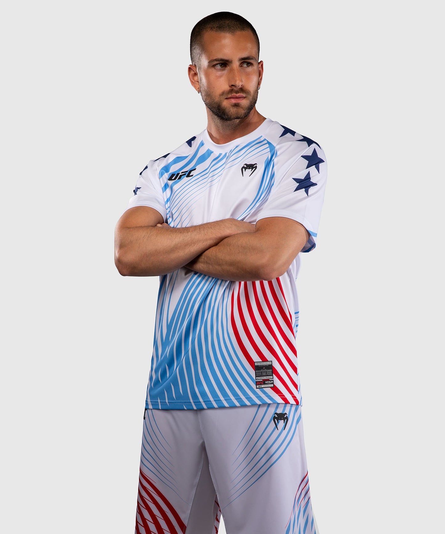 Official UFC Freedom 250 by Venum Authentic Fight Night Maillot Walkout pour homme - Blanc