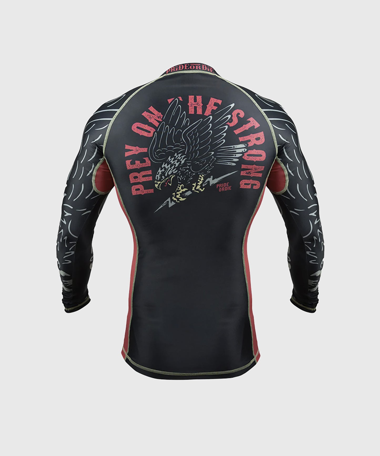 Pride or Die Prey On The Strong Langarm-Rashguard - Schwarz