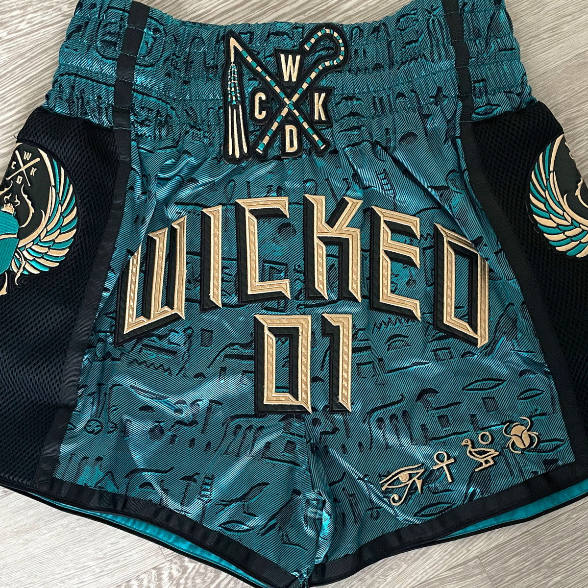 Short de Muay Thai Wicked One Pharaoh - Turquoise