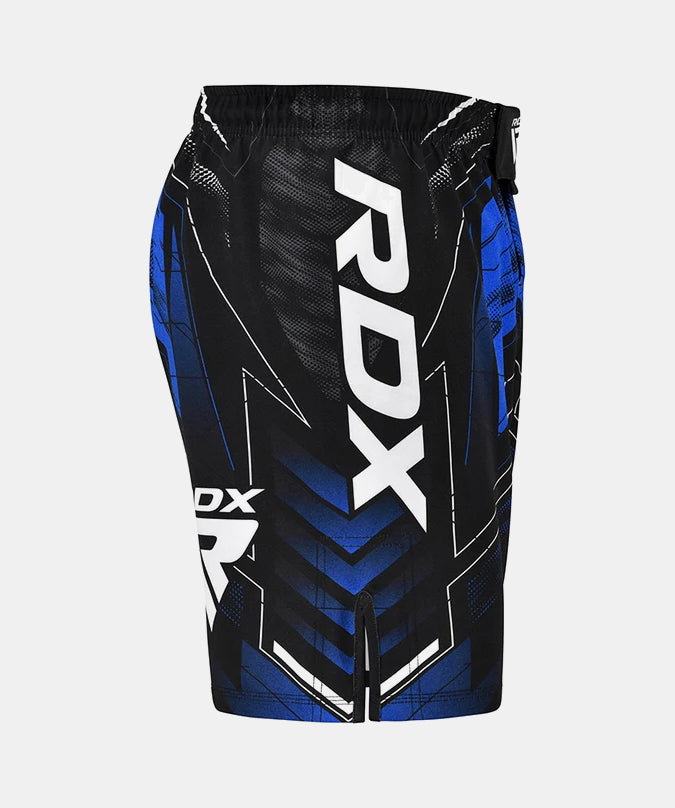 RDX Fightshorts IMMAF Approved - Schwarz/Blau