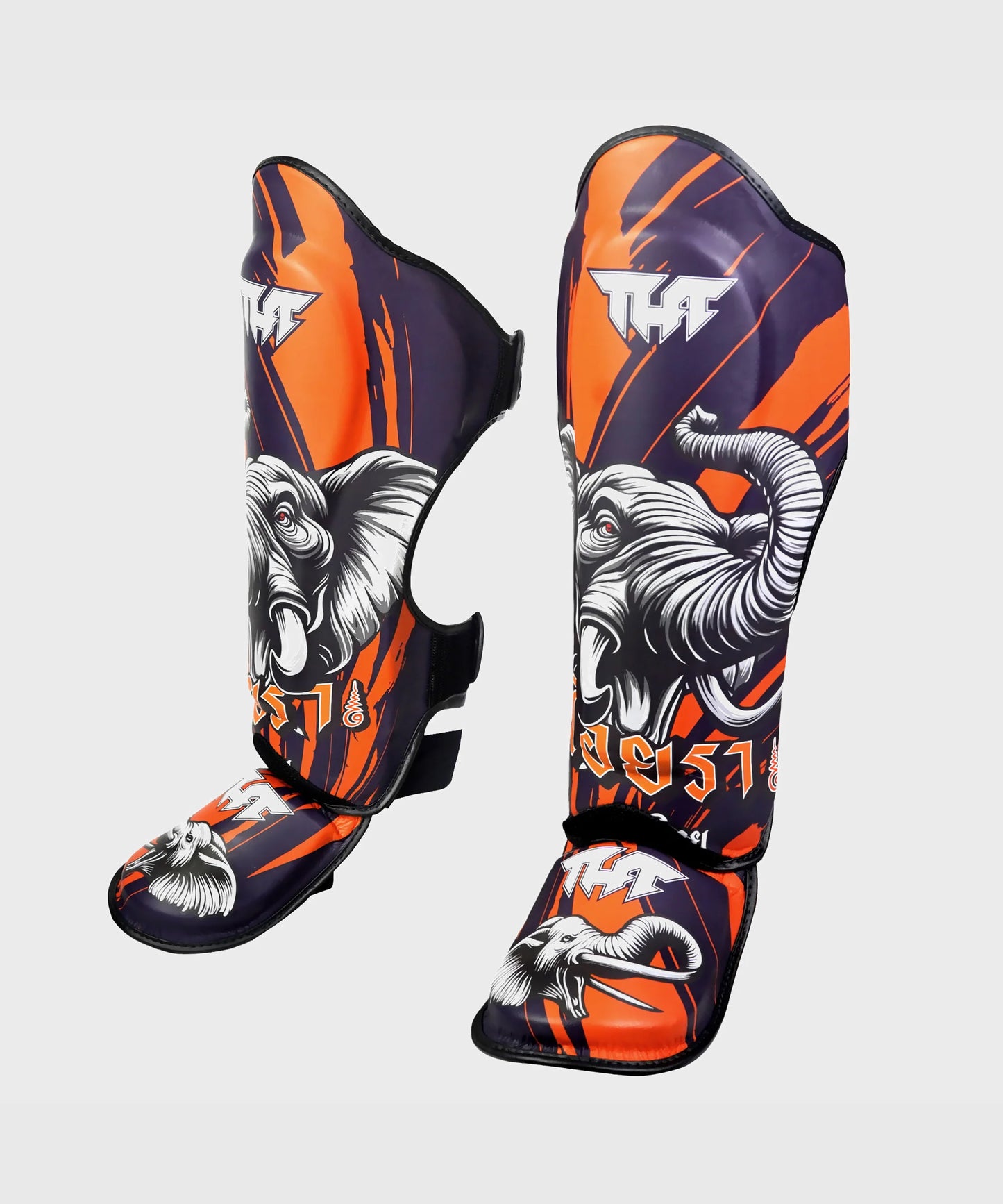 Protège-Tibias Tuff Aiyara - Noir/Orange