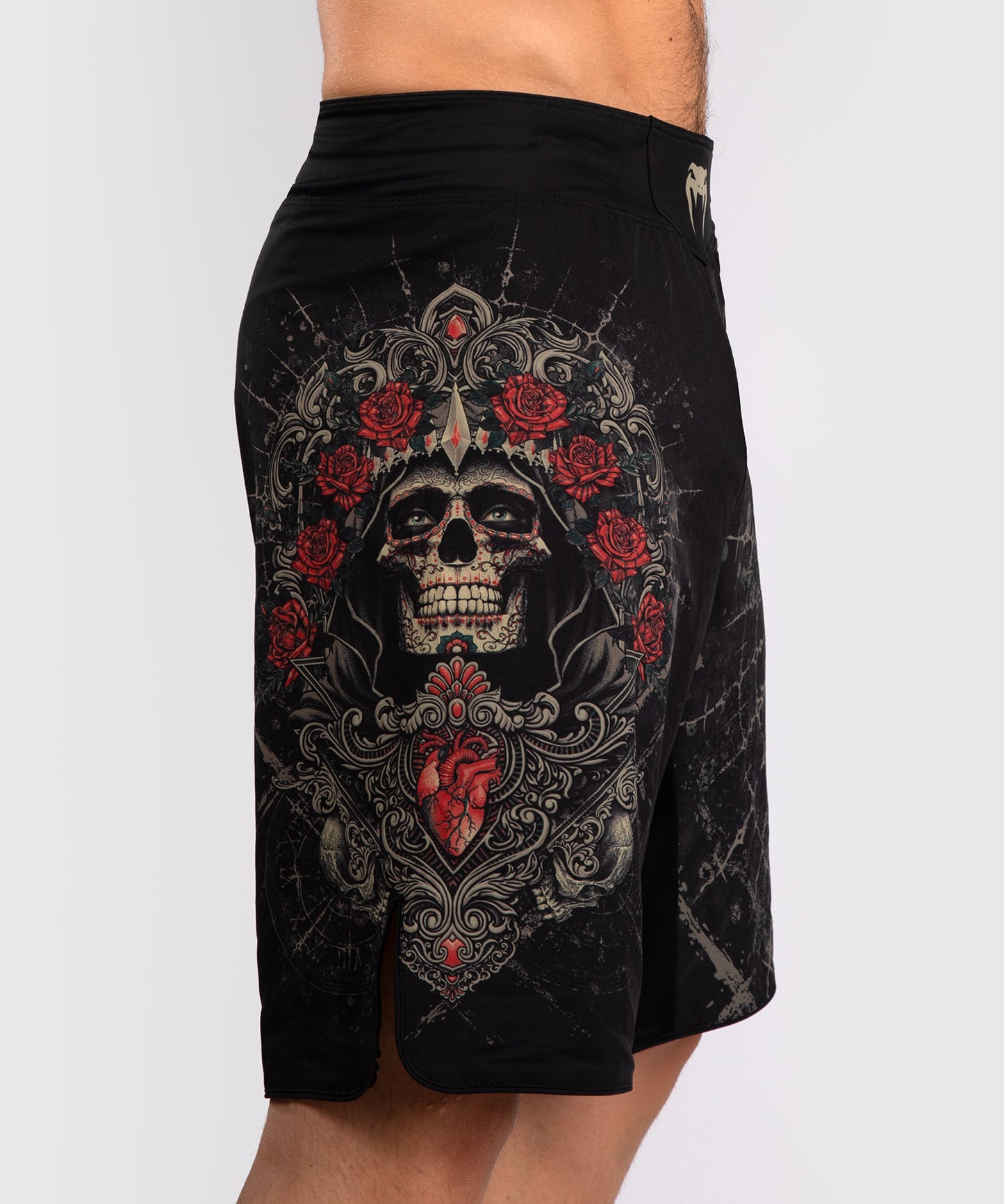 Venum Santa Muerte 5.0 Pantaloncini da Combattimento da Uomo - Nero Profondo/Oro