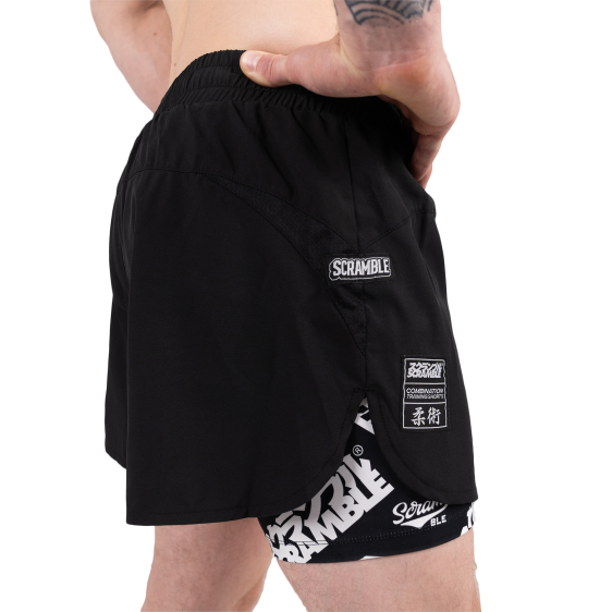 Scramble Dual Layer Fightshorts - Negro