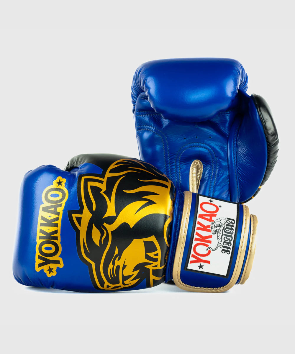 Yokkao Original Gold Boxing Gloves - Blue