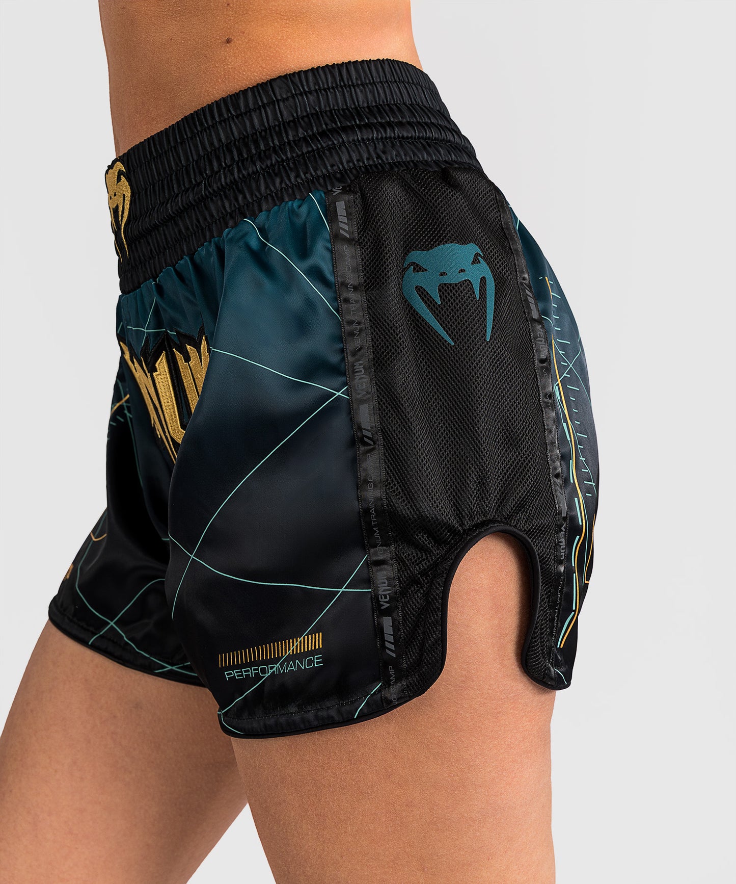Venum Tactical XT Pantaloncini Muay Thai da donna - Nero/verde bosco