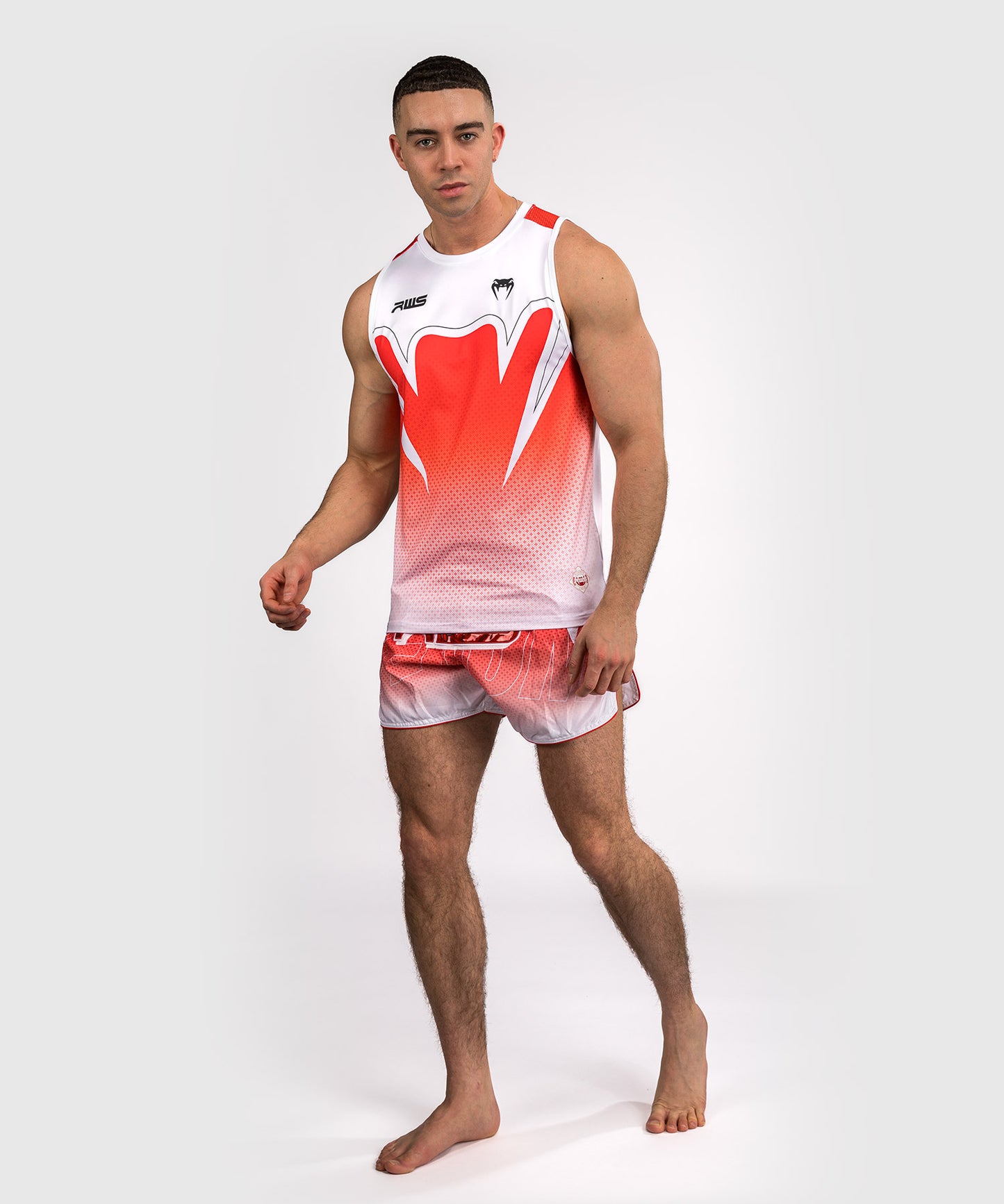 Venum x RWS 2.0 Camiseta Técnica Sin Mangas para Hombre – Blanco/Rojo