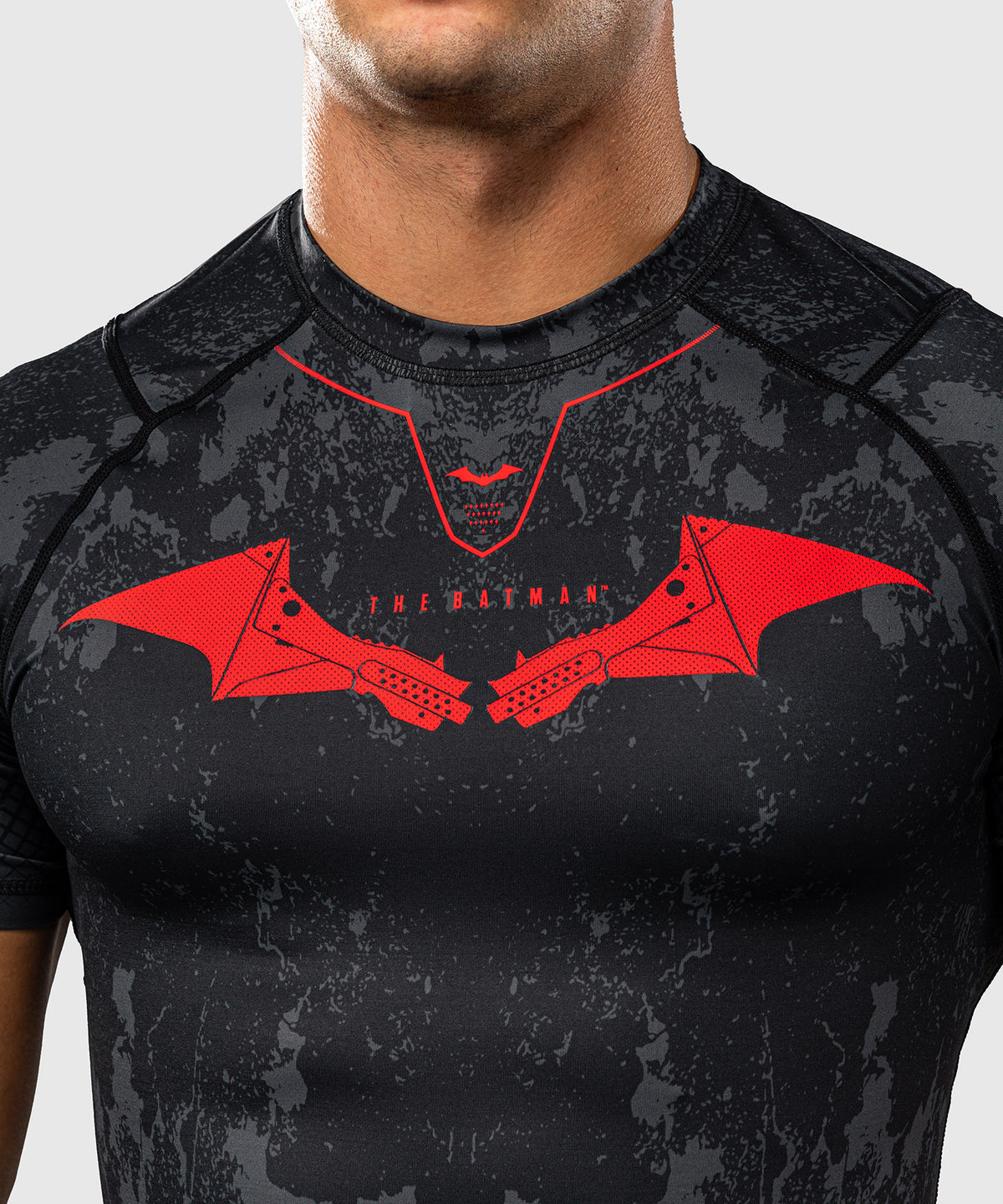 Rashguard à manches courtes Venum x Batman - Noir/Gris/Rouge