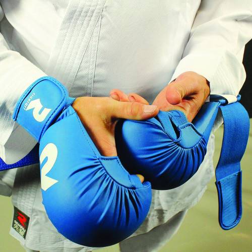 Mitaine de Karaté Entraînement Et Compétition Fight Art - Modèle Intégral - Bleu