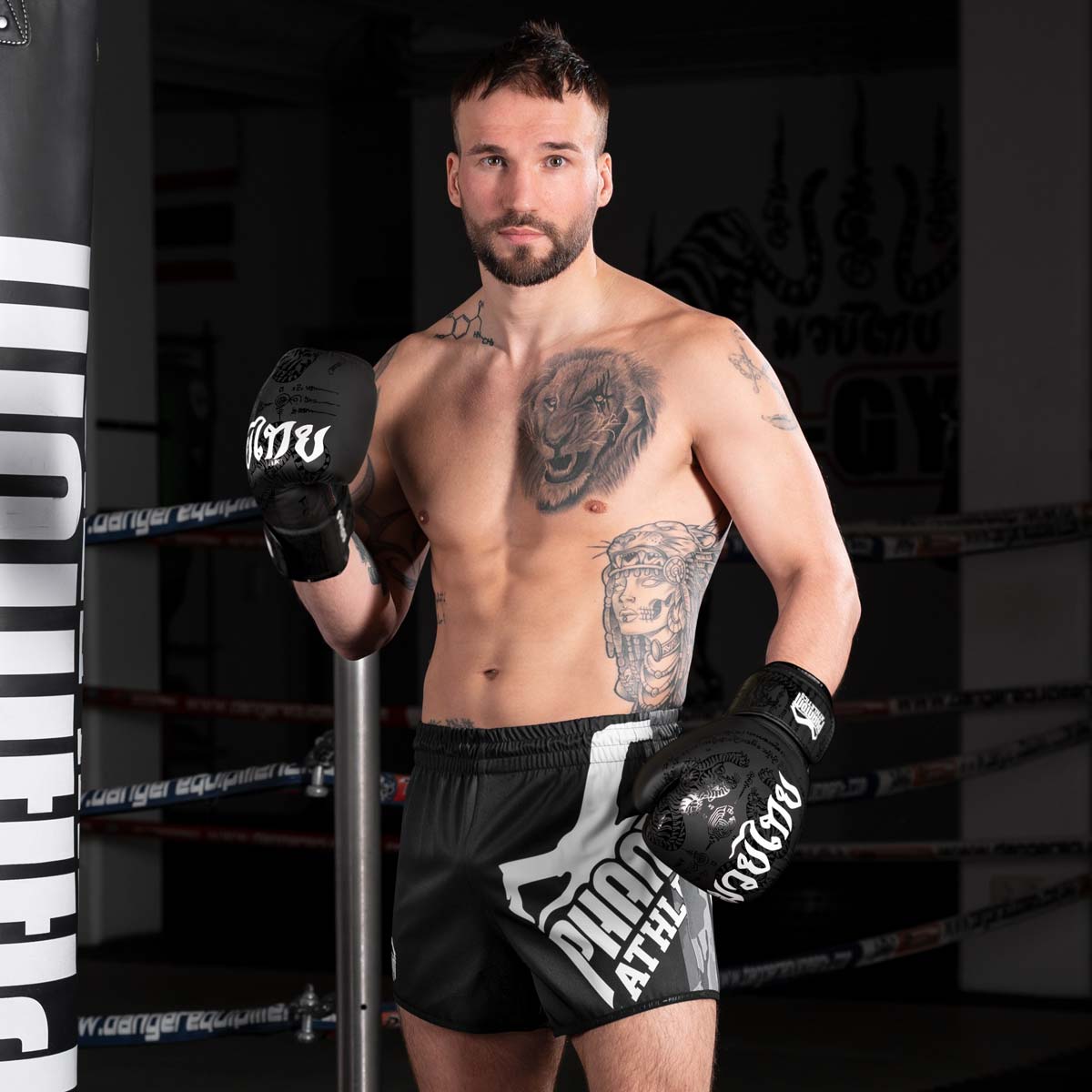 Gants de Boxe Short de Muay Thai Phantom Athletics - Noir
