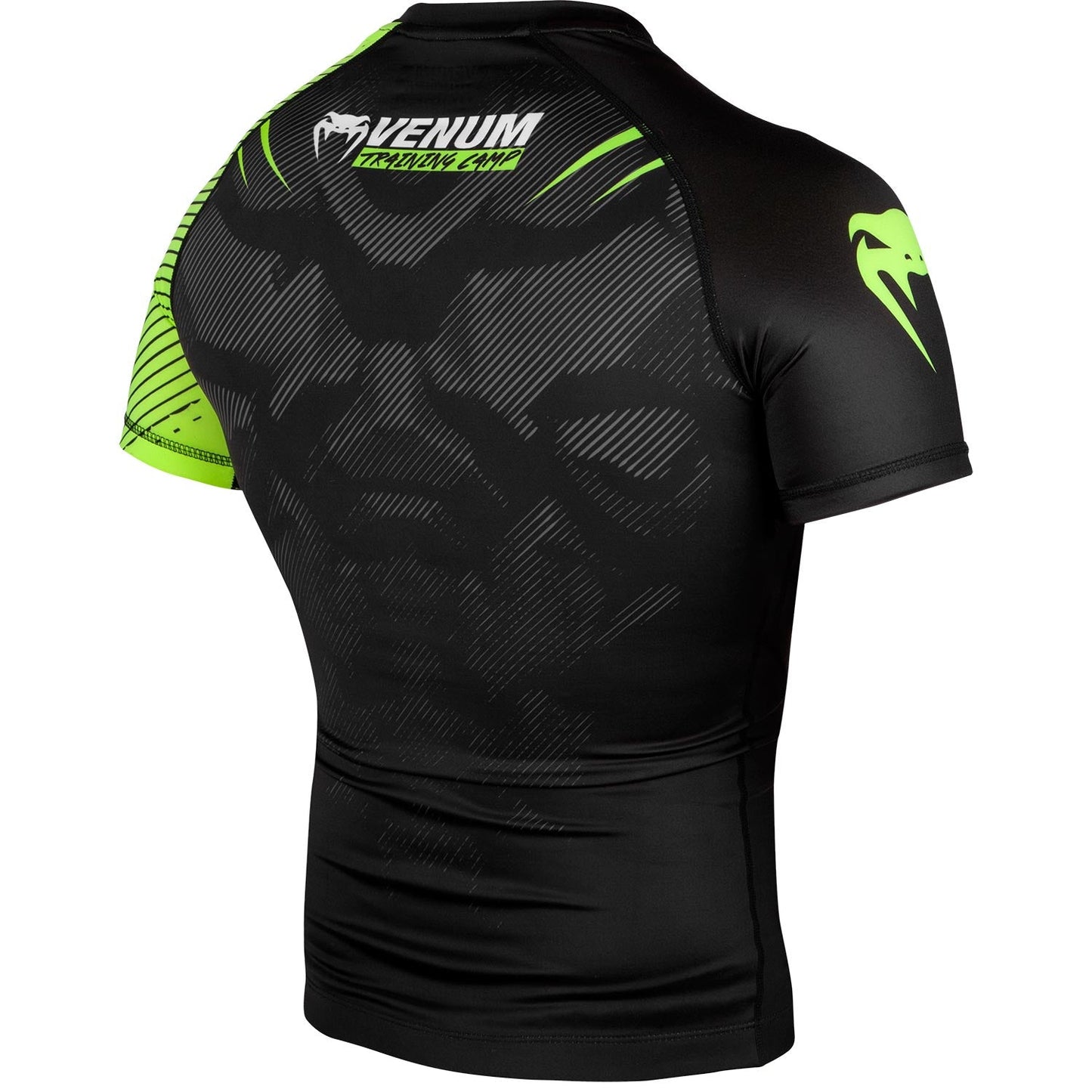 Rashguard Venum Training Camp 2.0 Short Sleeve - Black/ Fluorescent Yellow