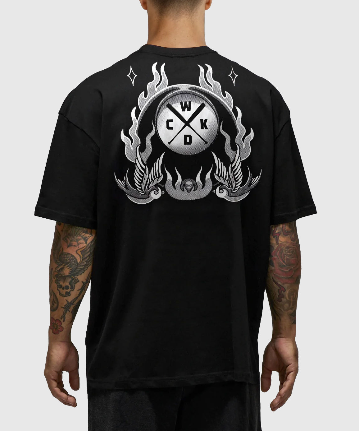 Wicked One Swallow Oversize-T-Shirt - Schwarz