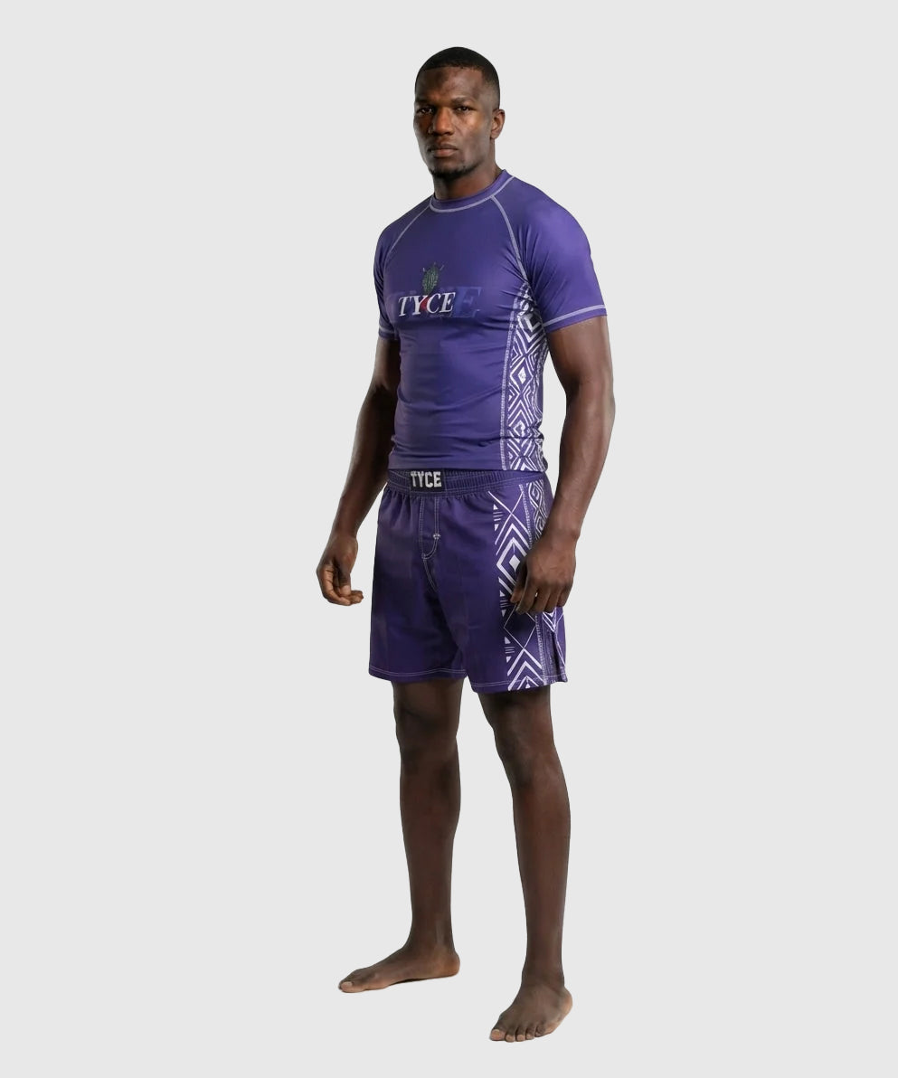 TYCE CULTURE OF WAR Shaka Zulu Fight Shorts - Purple