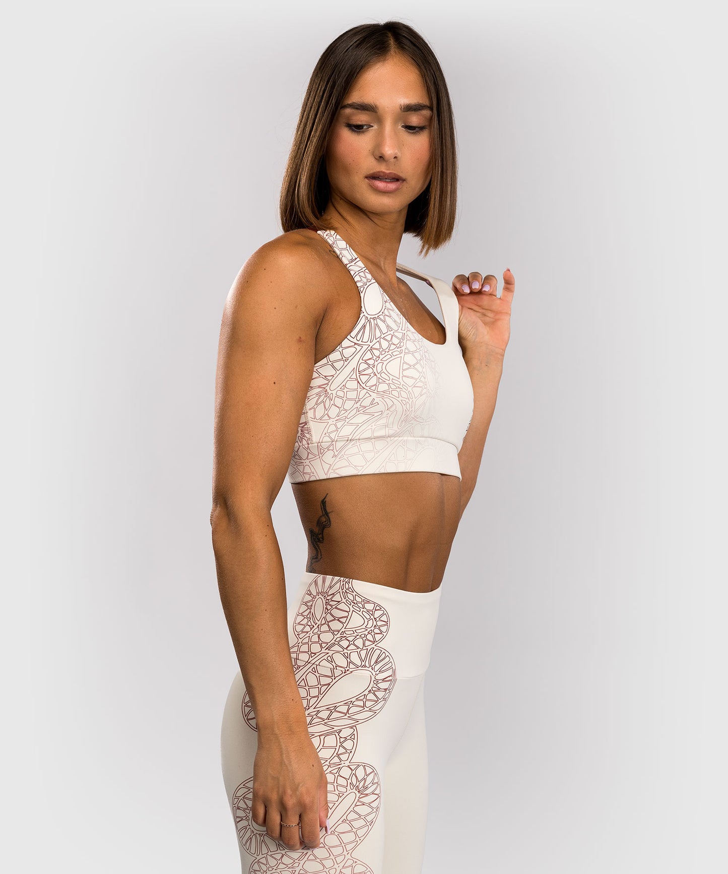 Venum Serpenti Women’s Sports Bra - Ivory/Burgundy