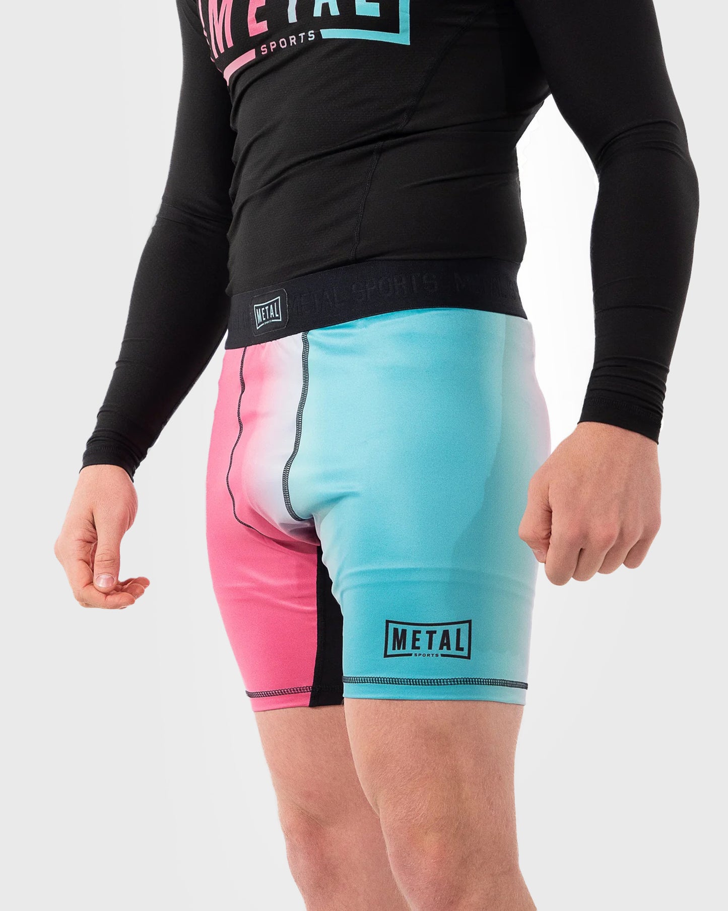 Metal Boxe Miami Kompressionsshorts - Rosa/Blau