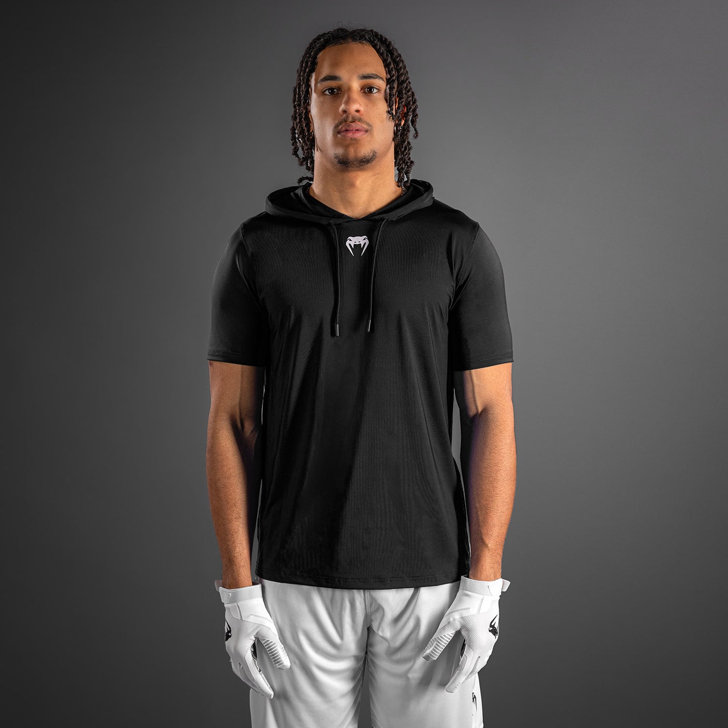 Sweat à capuche à manches courtes Dry Tech Venum Elite - Noir