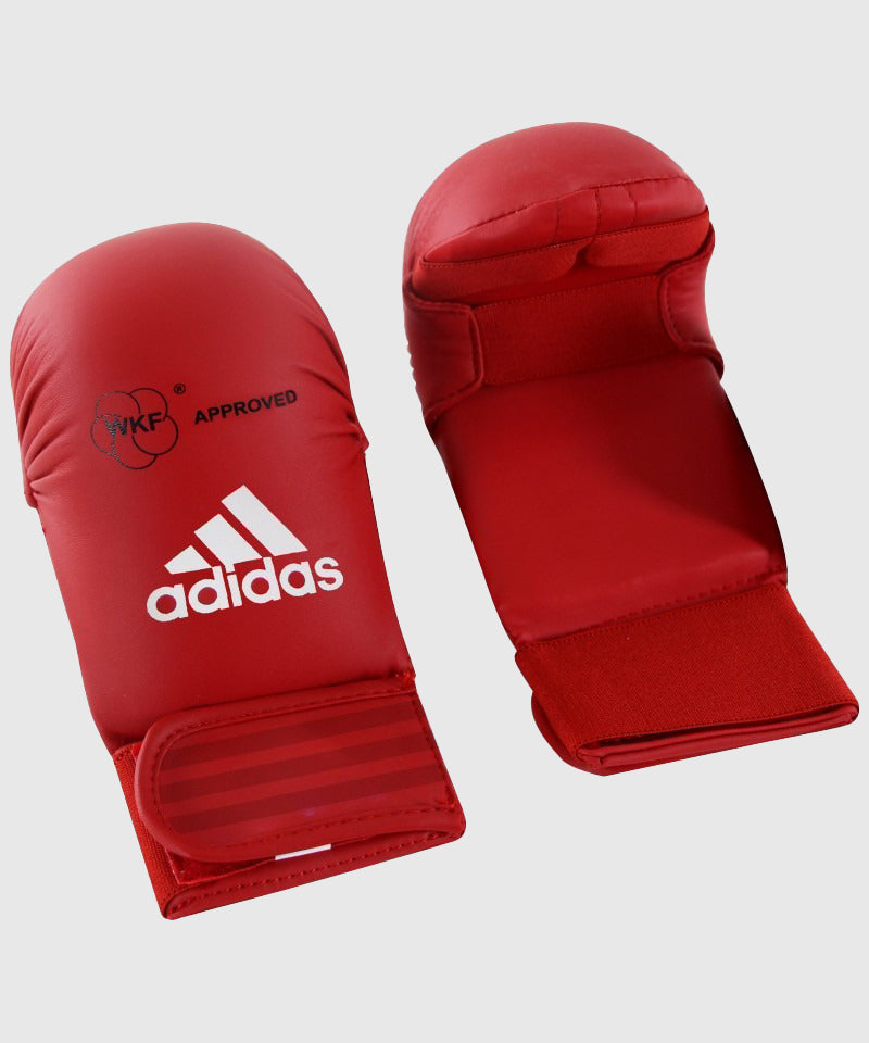 Adidas Wkf Mitones de Karate sin Pulgar – Rojo