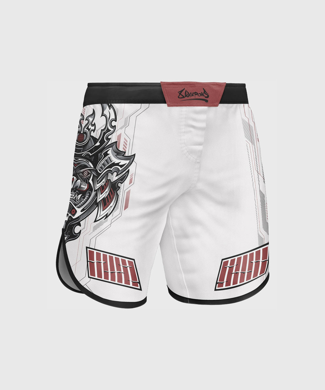 8 Weapons Samurai 2.0 Fight Shorts - White/Red