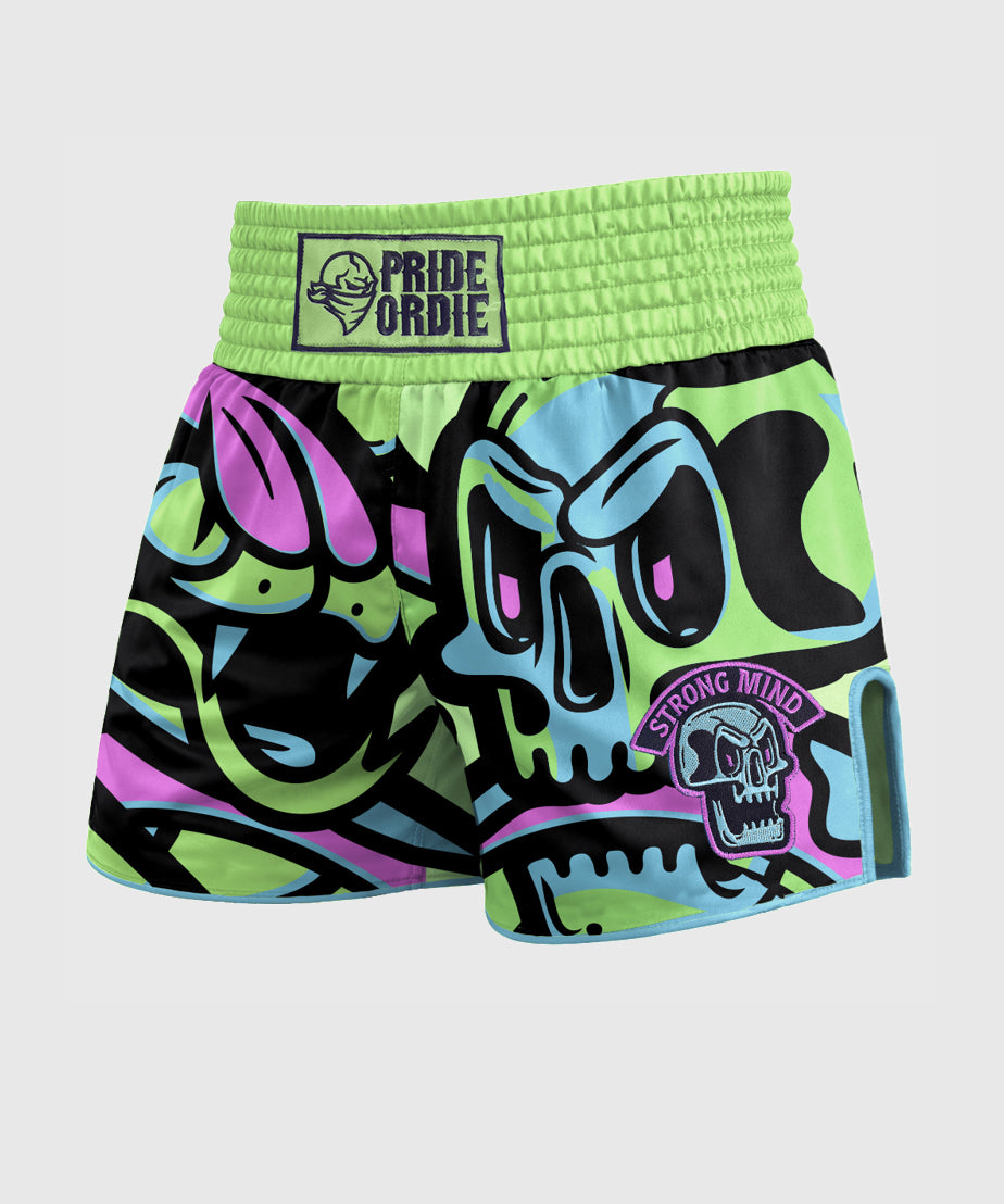 Pride Or Die Cold Instinct Muay Thai Shorts - Green