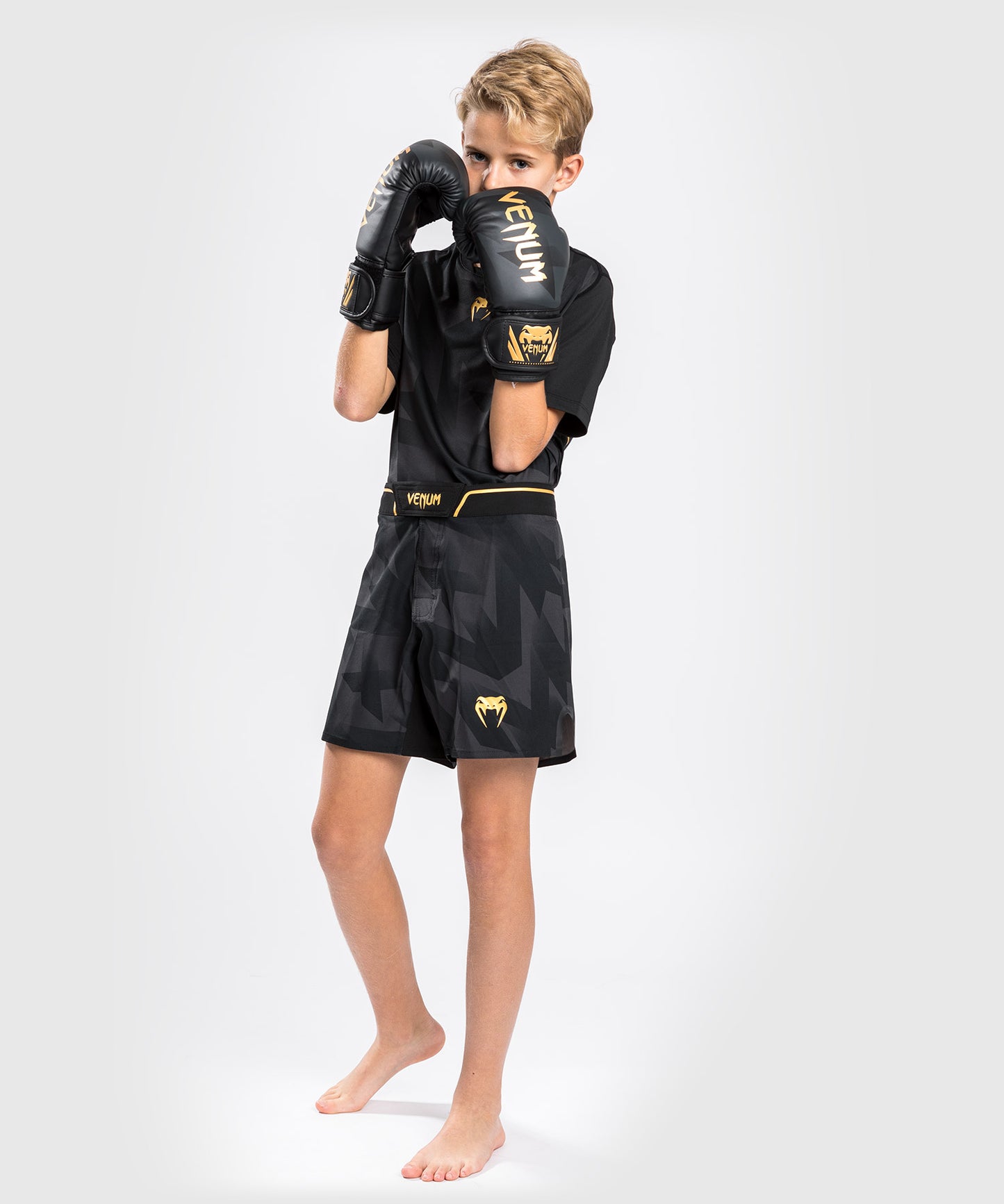 Short de MMA Venum Razor - Pour Enfants - Noir/Or