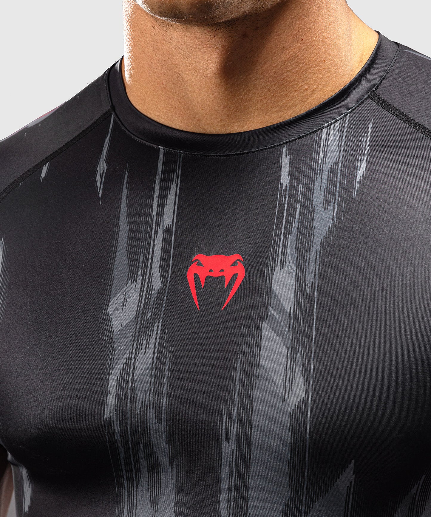 Rashguard à Manches Courtes Venum Demon - Noir/Gris