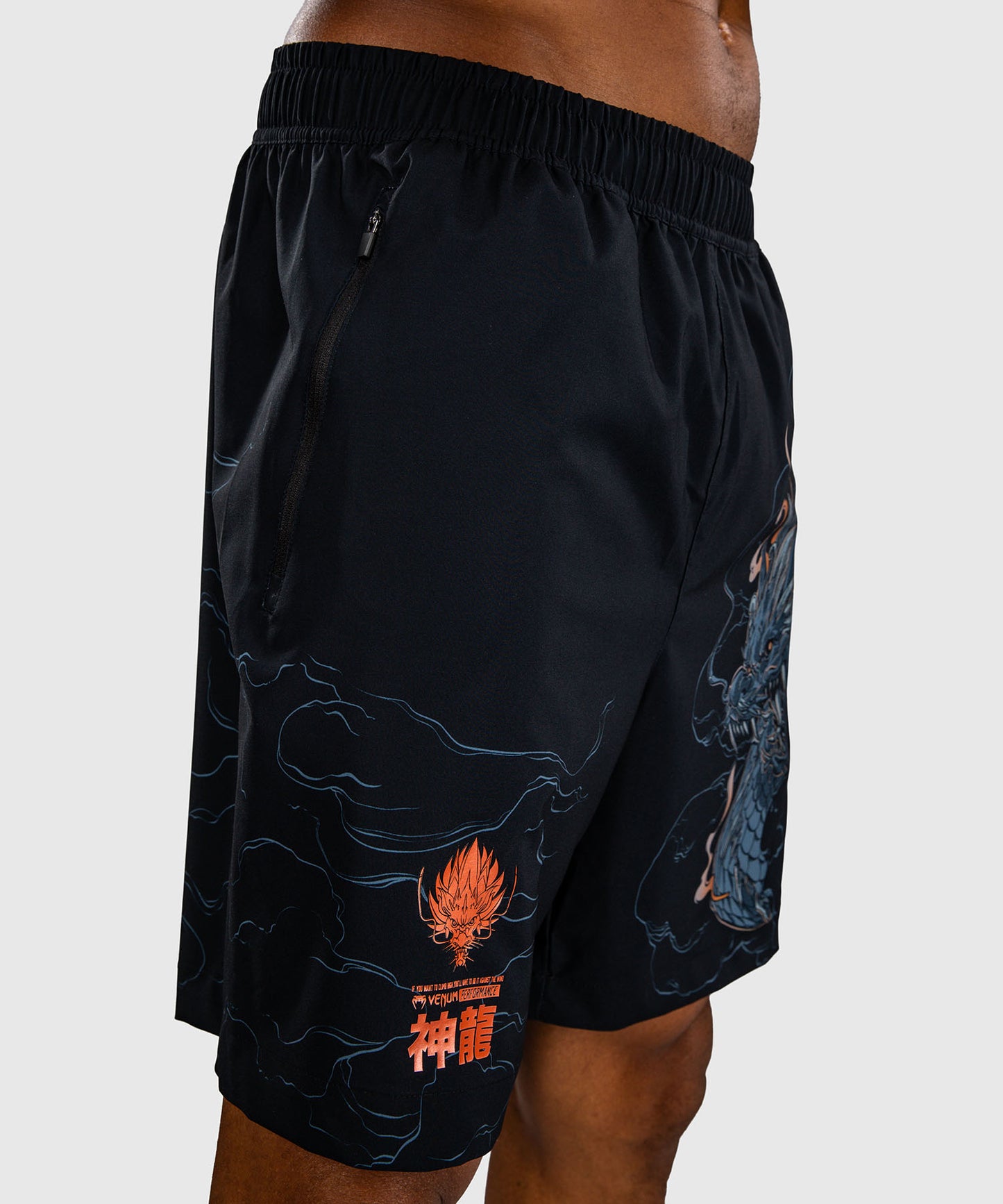 Venum Thunder Dragon Trainingsshorts – Schwarz/Grau/Kupfer