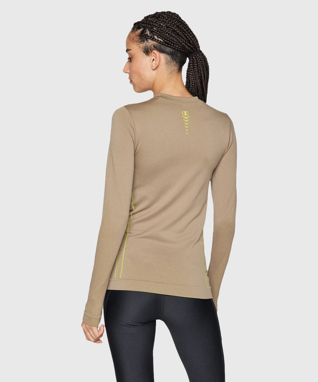 Champion Seamless Women's Crew Neck Top - Beige